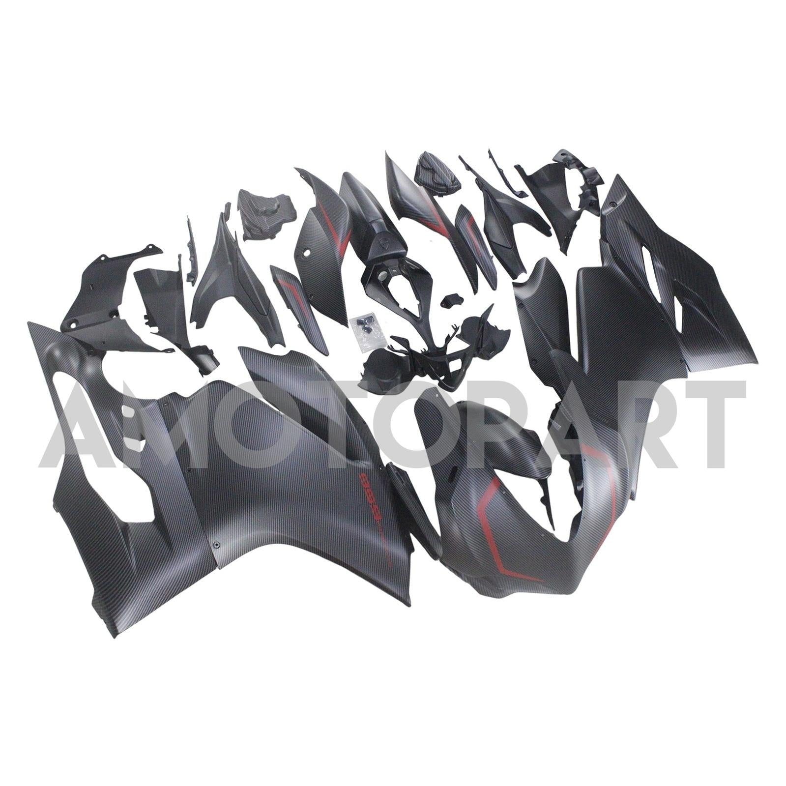 Amotopart 2015-2020 Ducati 959 Carbon Fiber Parttern Red Fairing Kit