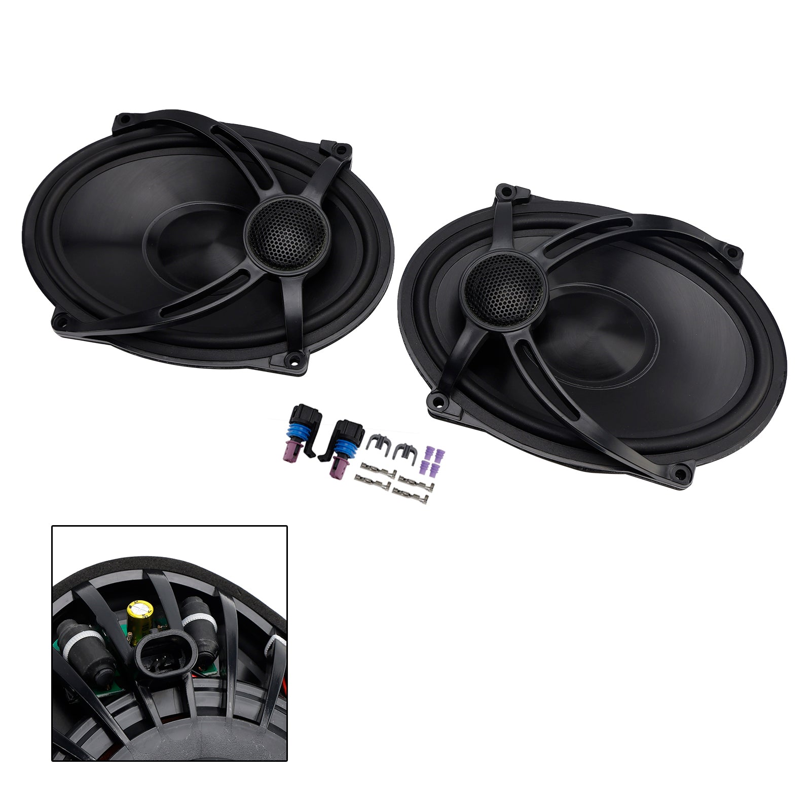 1994-2024 Touring Road Glide Flhr 5"X7" Saddlebag Lid Speakers Black