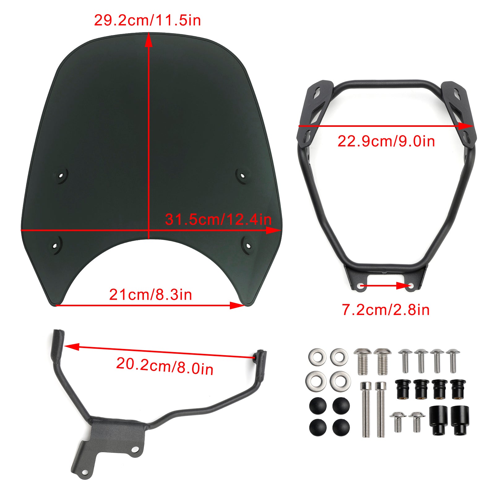 2023-2024 Honda GB350 GB350S ABS Motorcykel vindrutan vindruta