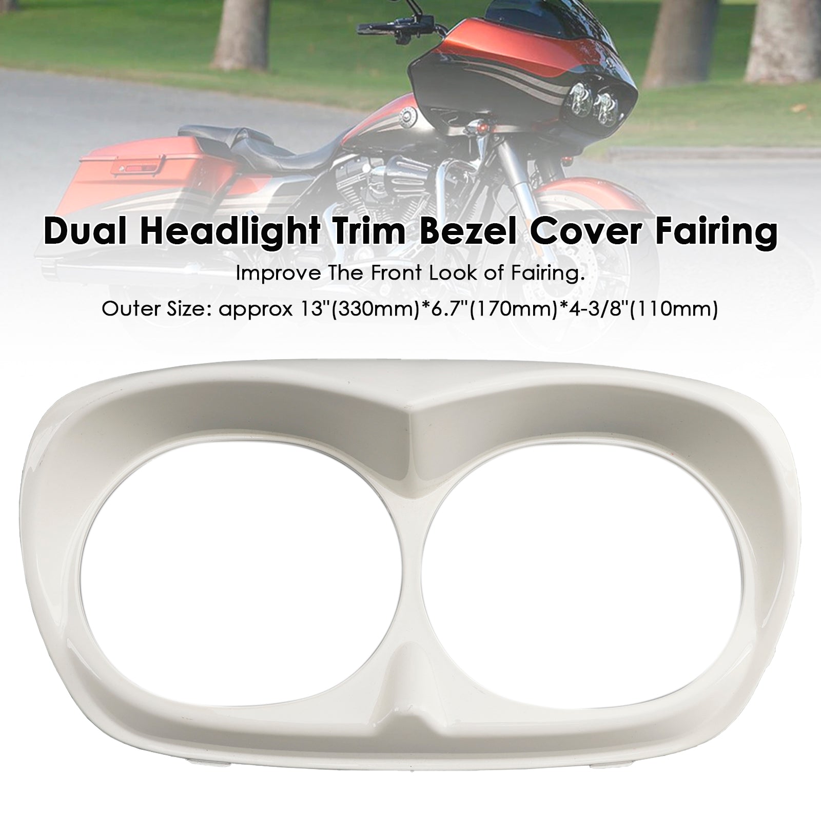 1998-2013 Road Glide Dual Headlight Trim Bezel Cover Fairing