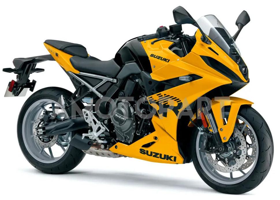 Amotopart 2024-2025 Kit de carénage jaune Suzuki GSX-8R