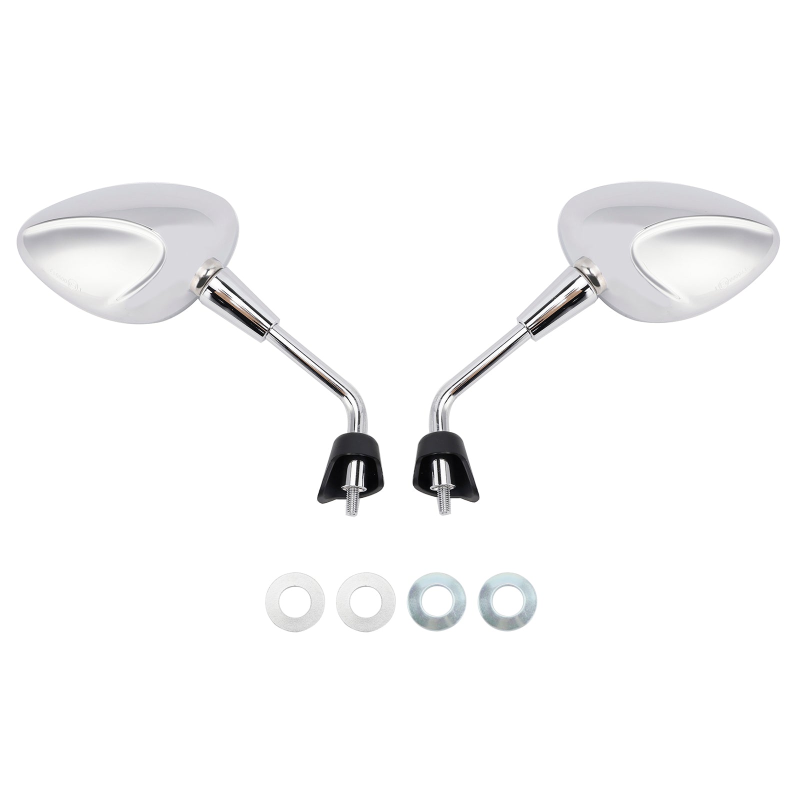 Vespa Sprint 50-150 Primavera 50-125 Gts 125 300 Pair Shorty Mirrors Chrome
