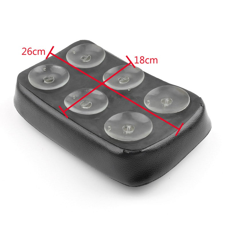 Harley 6 Sportster Custom Rectangle Chopper Suction Pillion Seat Pad Cups