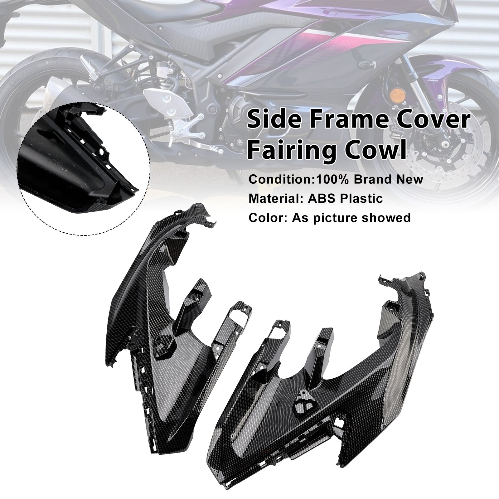 2025-2026 Yamaha YZF-R3 R25 Middle Side Frame Cover Fairing Cowl