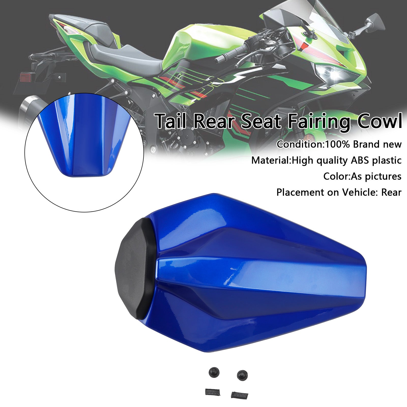 2019-2025 Kawasaki ZX6R ZX-6R Racing Tail Rear Seat Fairing Cowl