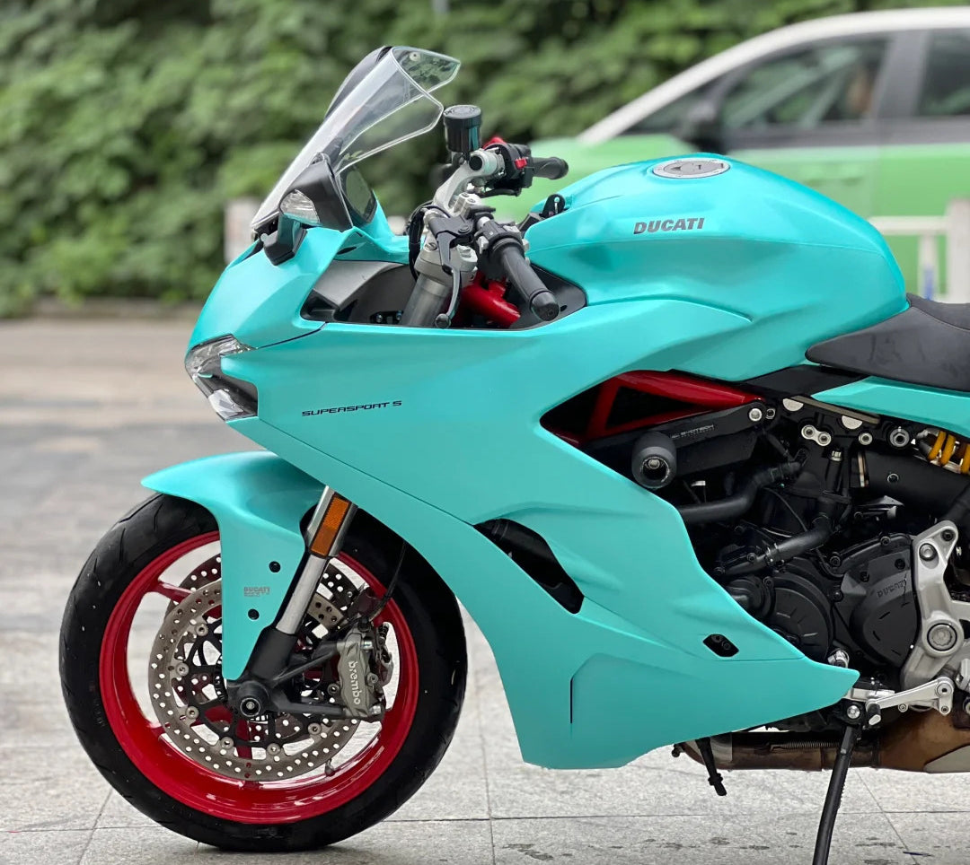 Amotopart 2017-2022 Ducati Supersport 939/939s Schwarzes hellblaues Verkleidungskit