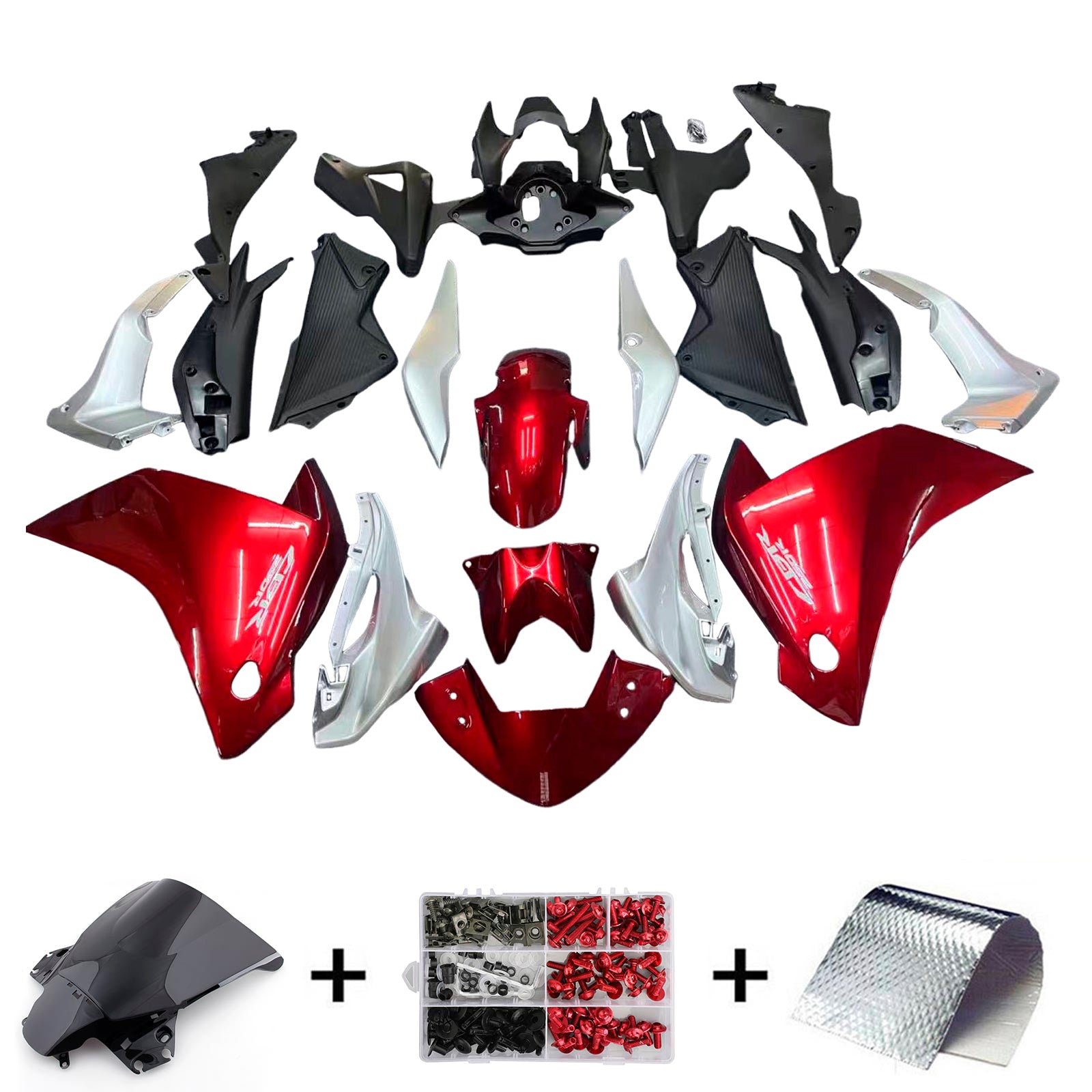 Amotopart 2011-2013 Honda CBR250R Red White Grey Dehnung Kit