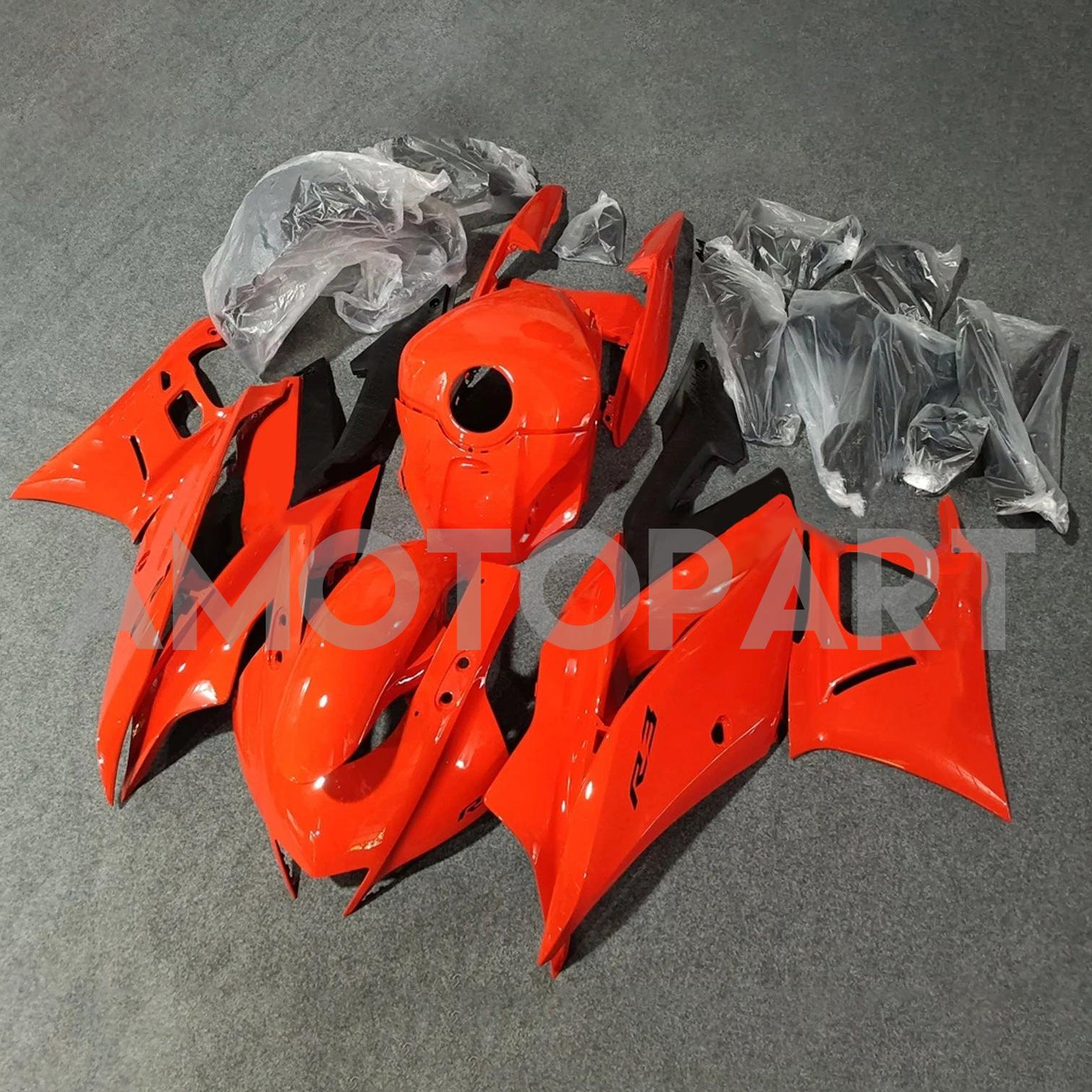 Amotopart 2022-2024 Yamaha YZF-R3 & R25 Orange Red Fairing Kit