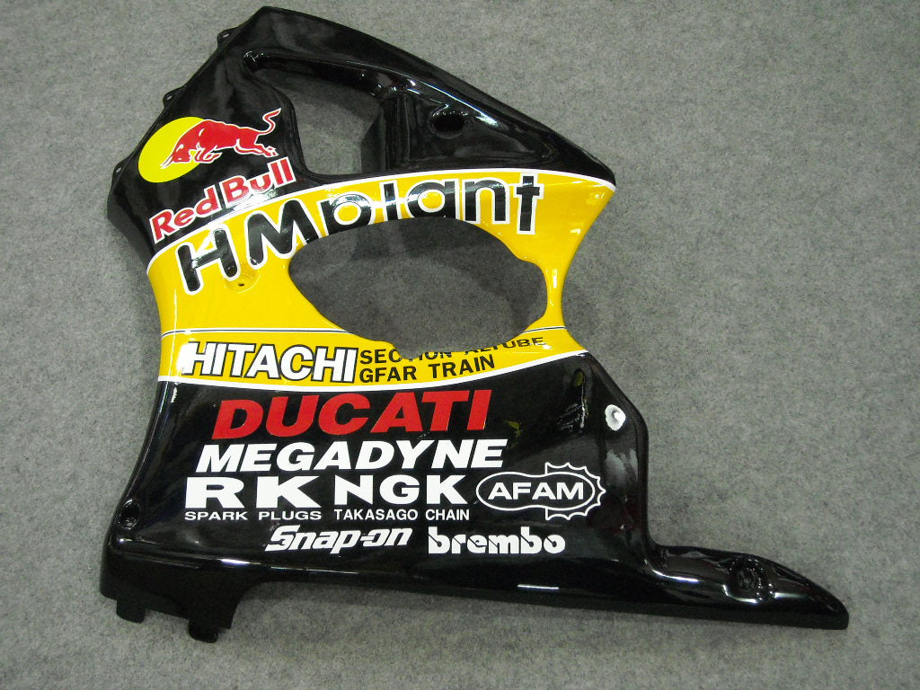 Amotopart Kawasaki 2000-2002 ZX6R 636 & 2005-2008 ZZR600 Schwarzverkleidungskit