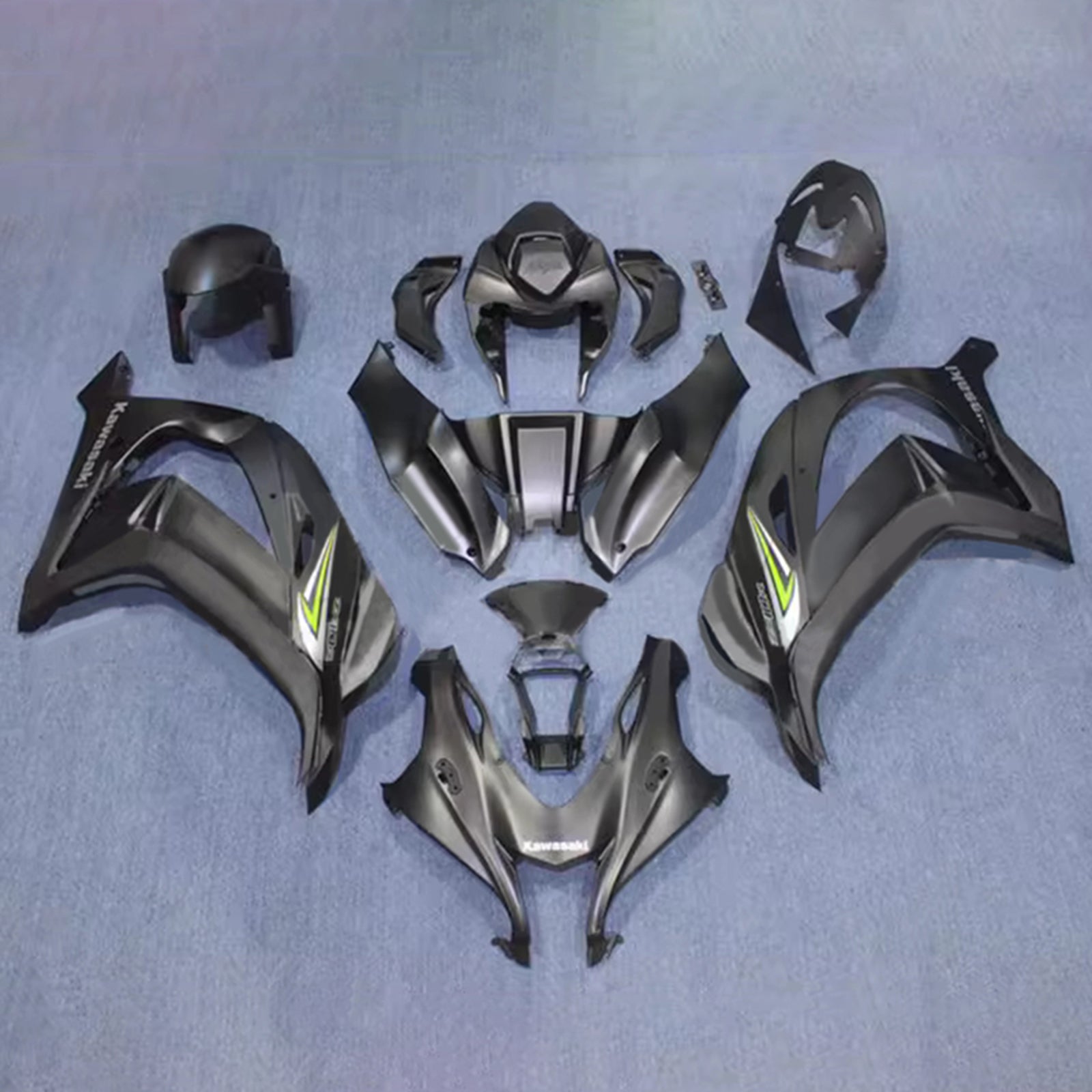 Amotopart 2016-2020 Kawasaki ZX10R Black Fairing Kit
