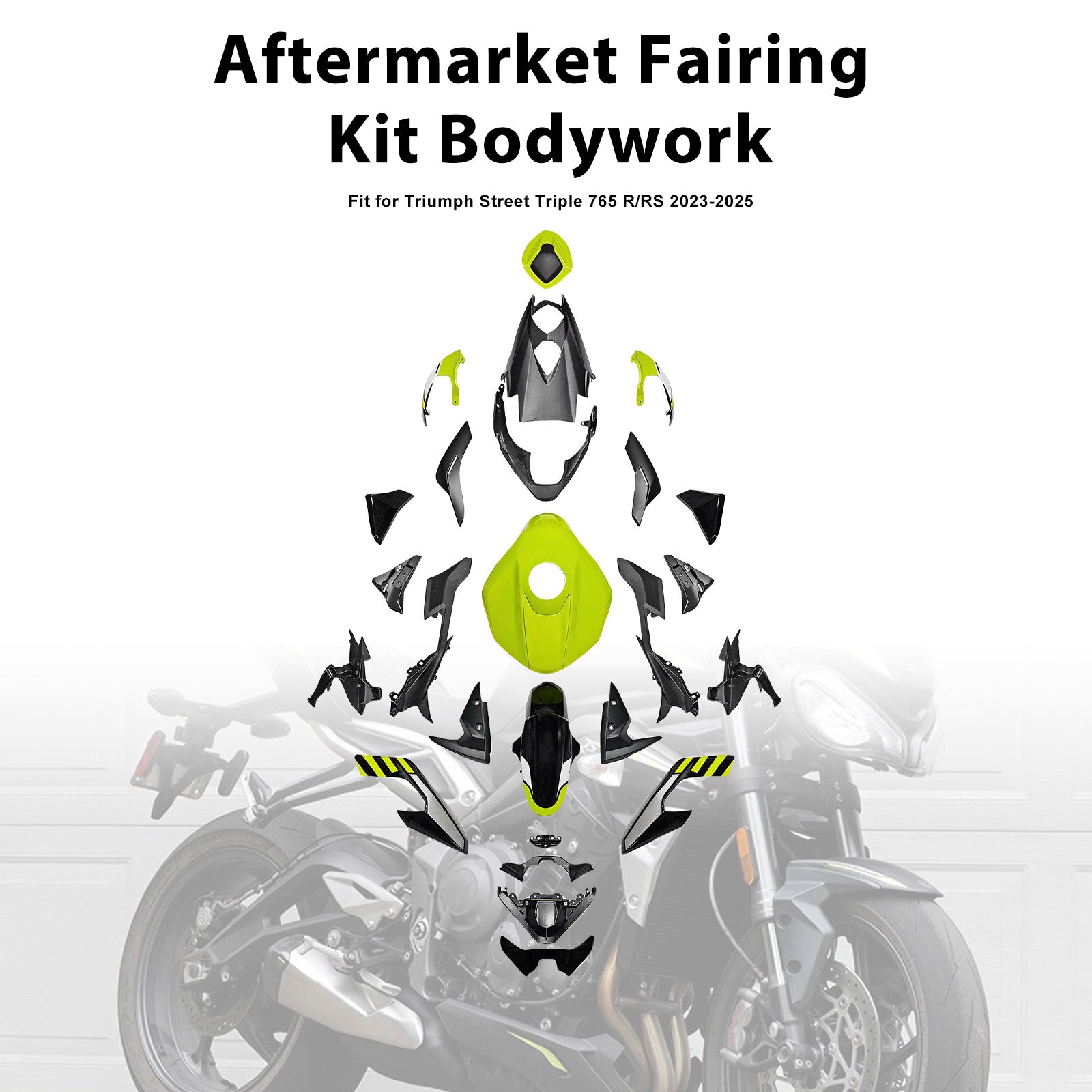 Amotopart 2023–2025 Triumph Street Triple 765 R/RS Verkleidungsset-Kollektion