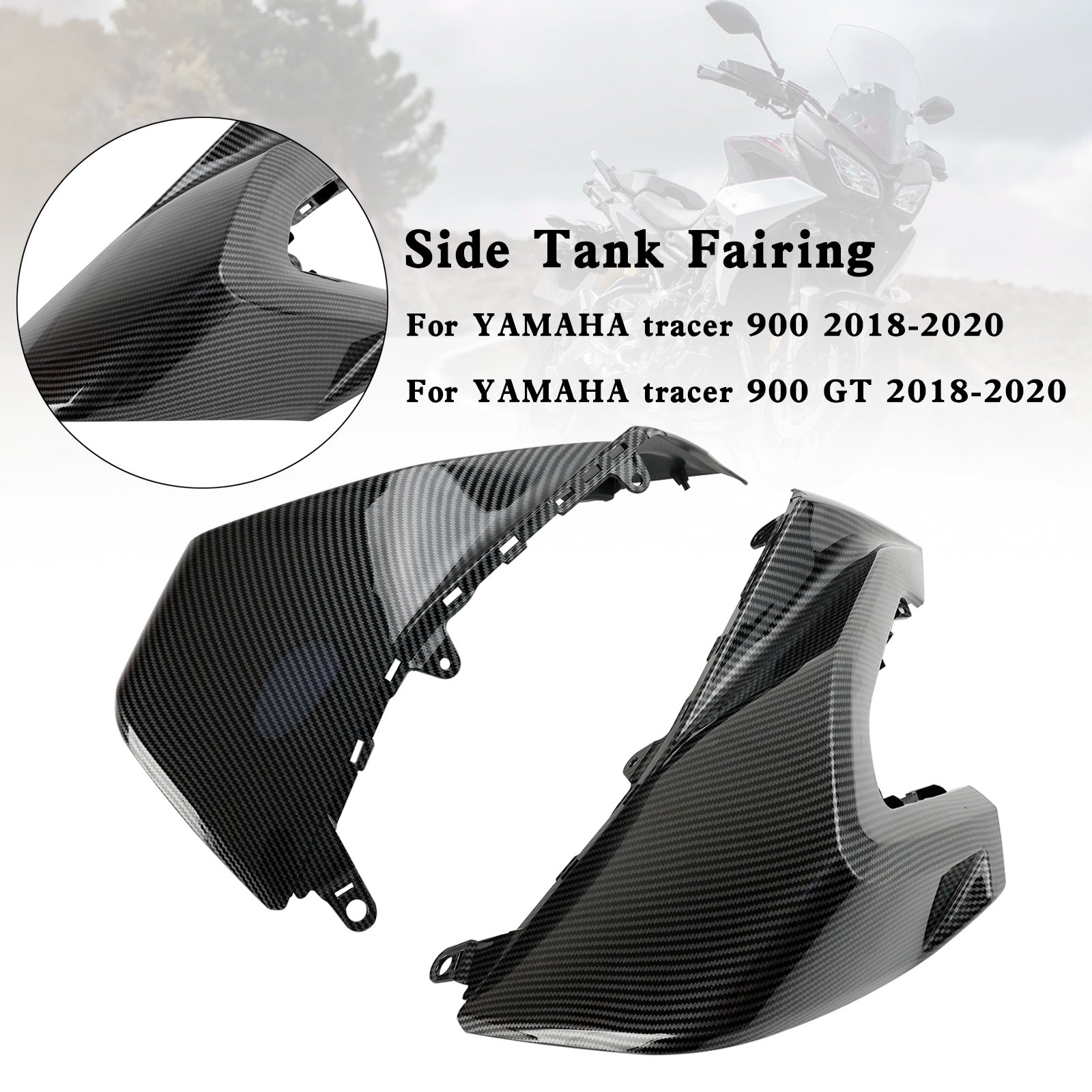 Painel de carenagem de tanque lateral de plástico ABS PLÁSTICO PARA YAMAHA TRACER 900/GT 2018-2020