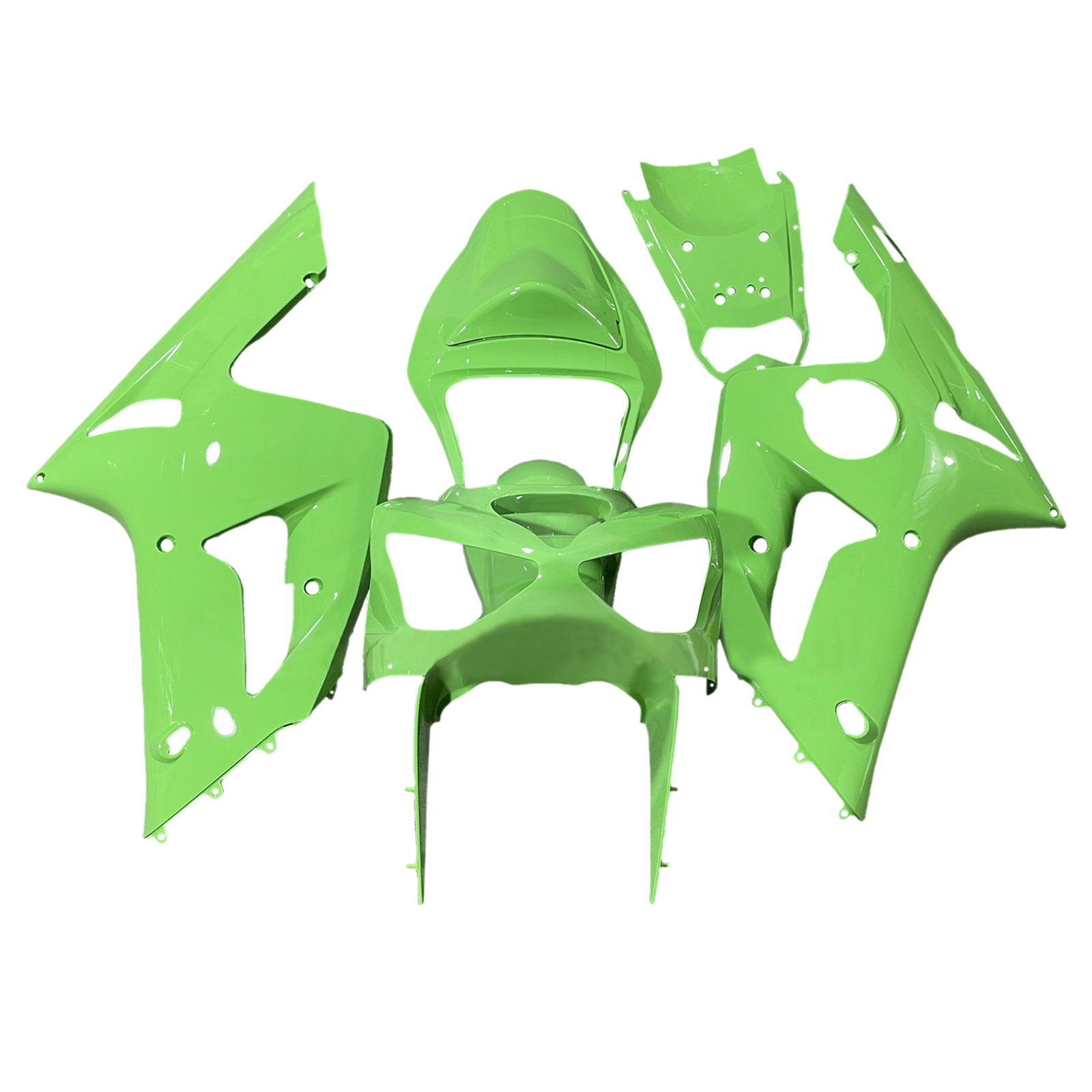 Amotopart 2003-2004 Kawasaki ZX6R 636 Green Fairing Kit