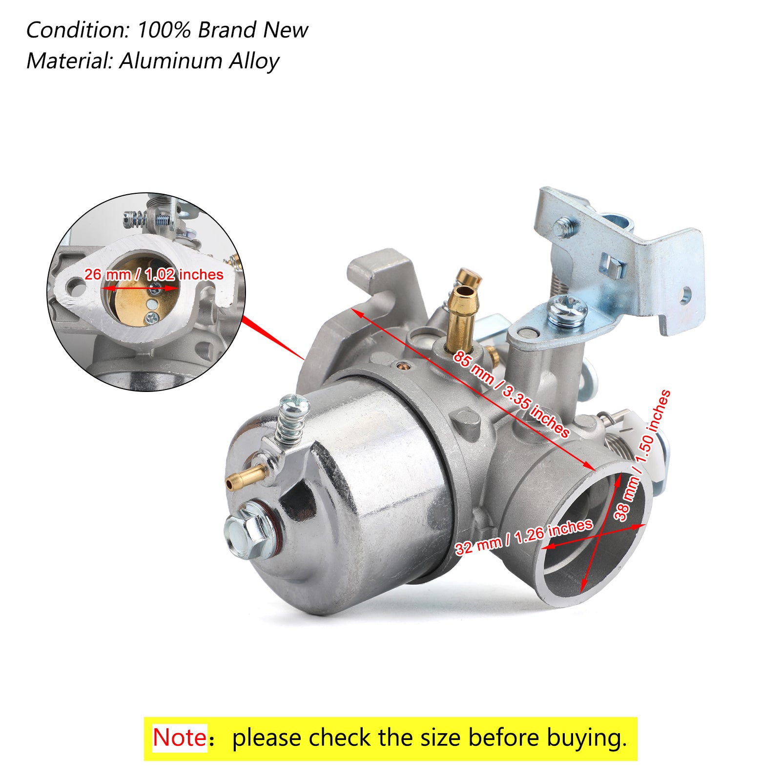 Yamaha 1985-1995 Carros de golf G2 G5 G8 G9 G11 Carburador de motor de 4 tiempos