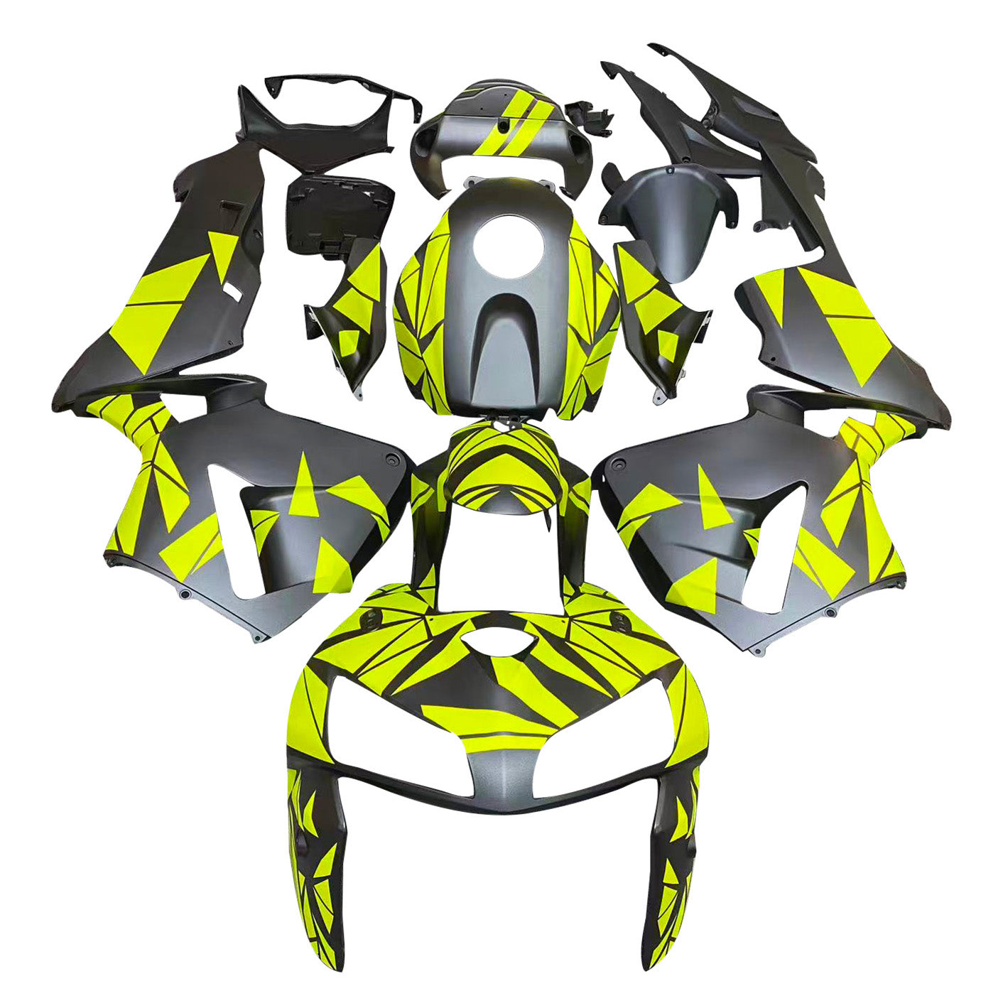 Amotopart 2005-2006 Honda CBR600RR Green Black Fairing Kit