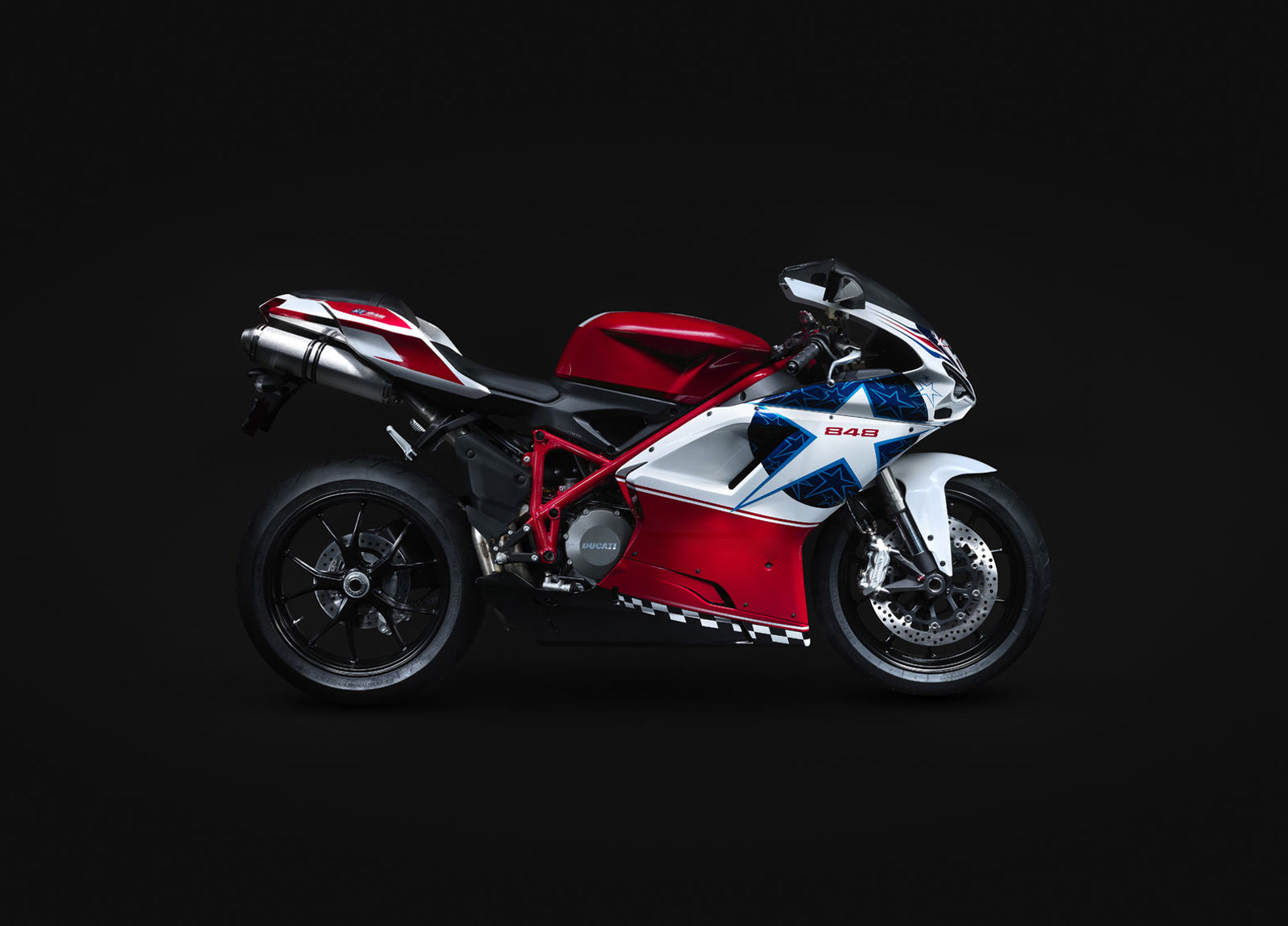 Amotopart 2007-2011 Ducati 1098/1198/848 Black White Red Blue Fairing Kit