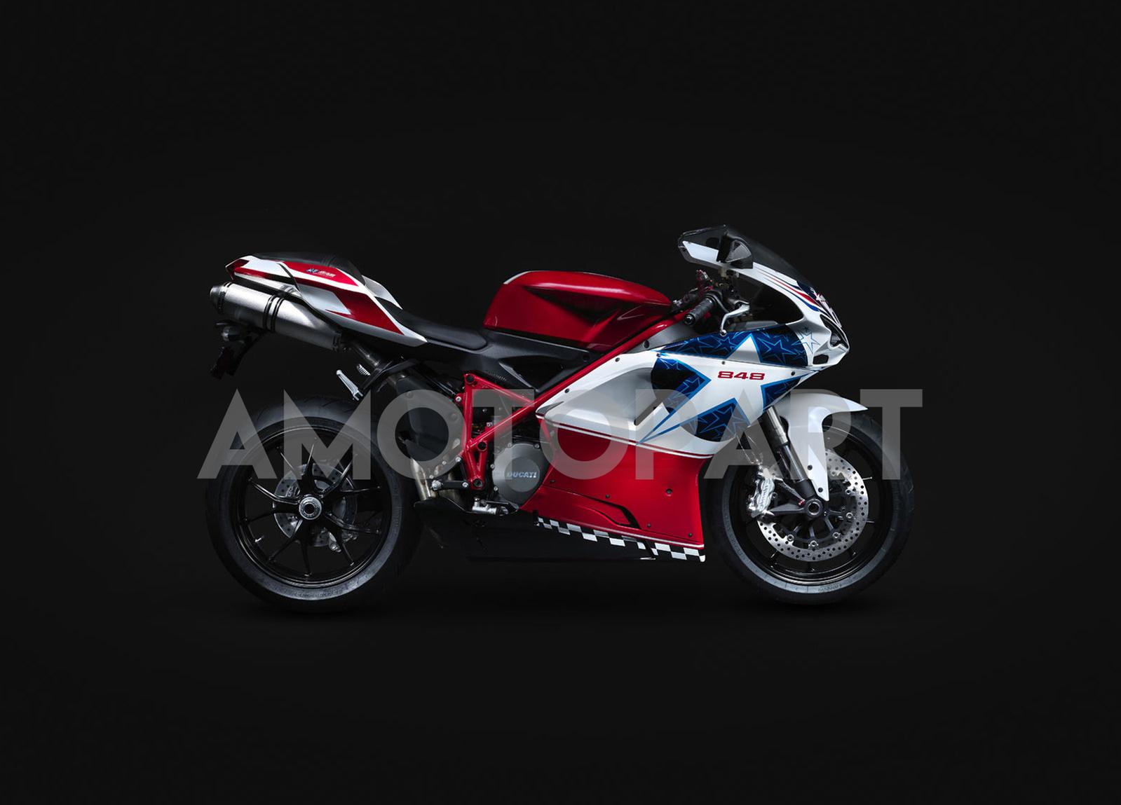 Amotopart 2007-2011 Ducati 1098/1198/848 Black White Red Blue Fairing Kit
