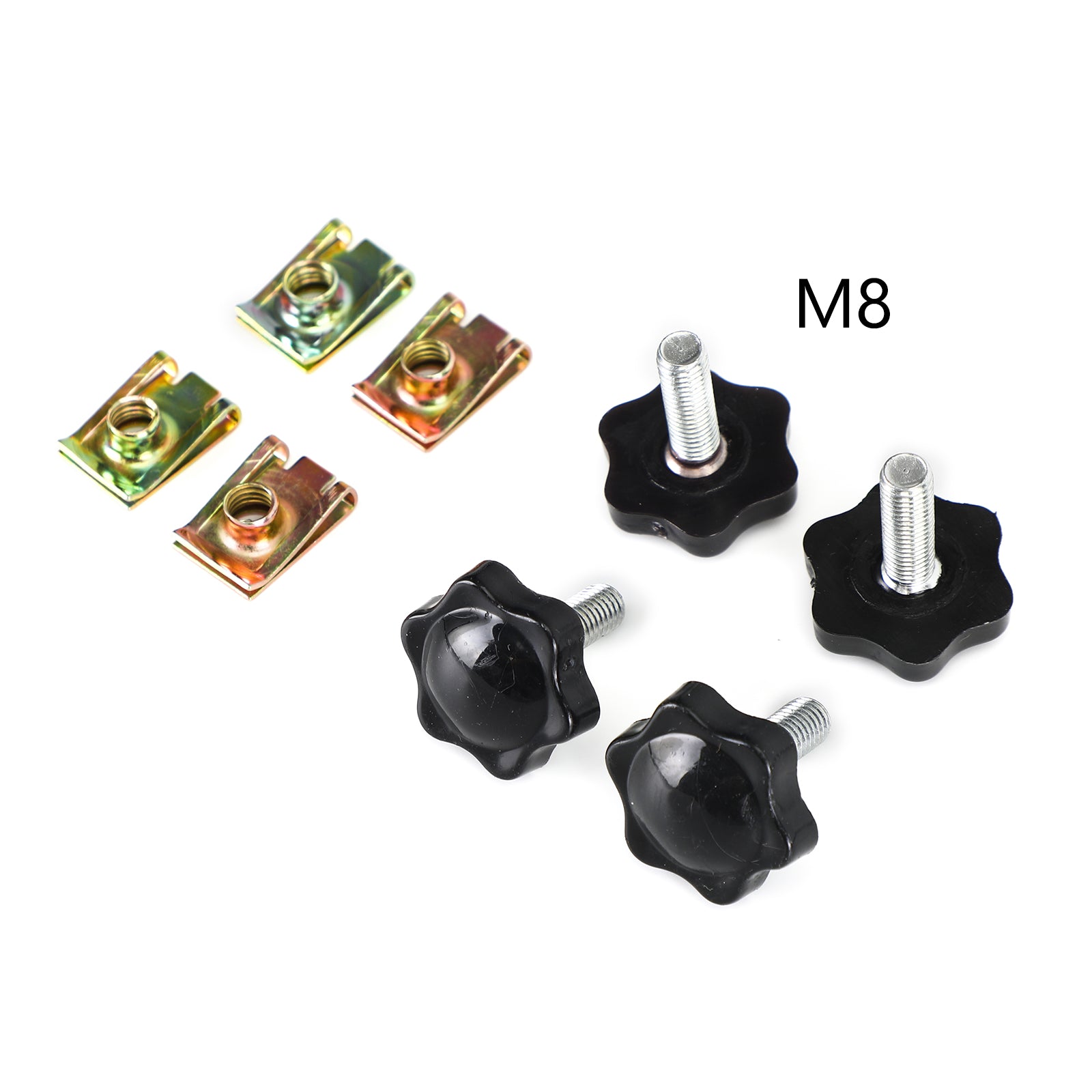 4X 96-19 Harley Glide King Touring Saddlebag Lever Lock Bolts Nuts Set Silver