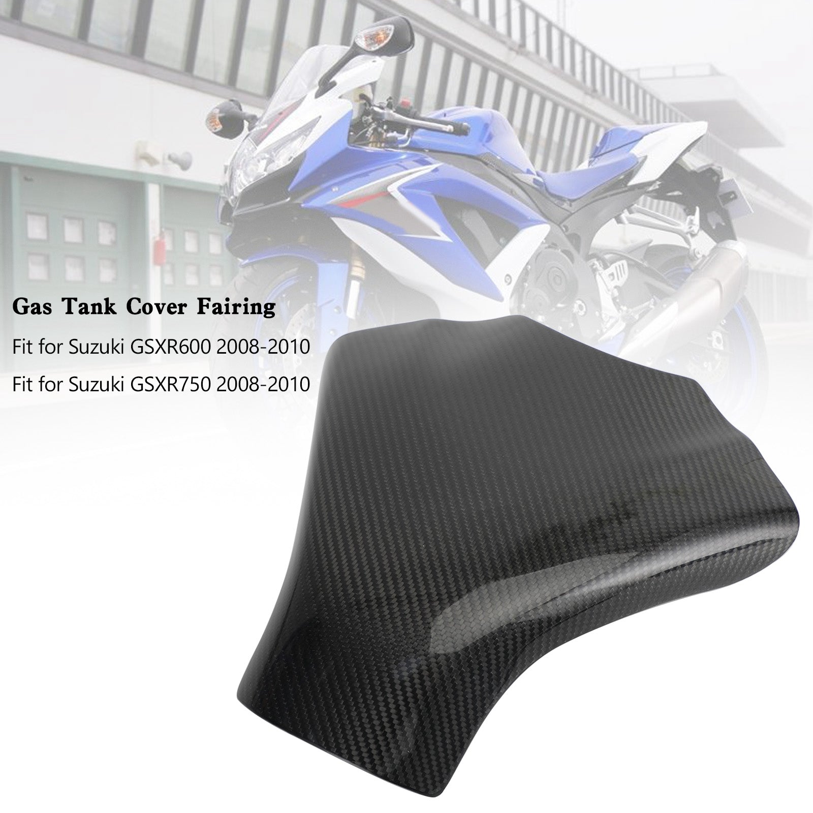 Gas Tank Cover Fairing Protector For Suzuki GSXR600 GSXR 750 2008-2010 Carbon