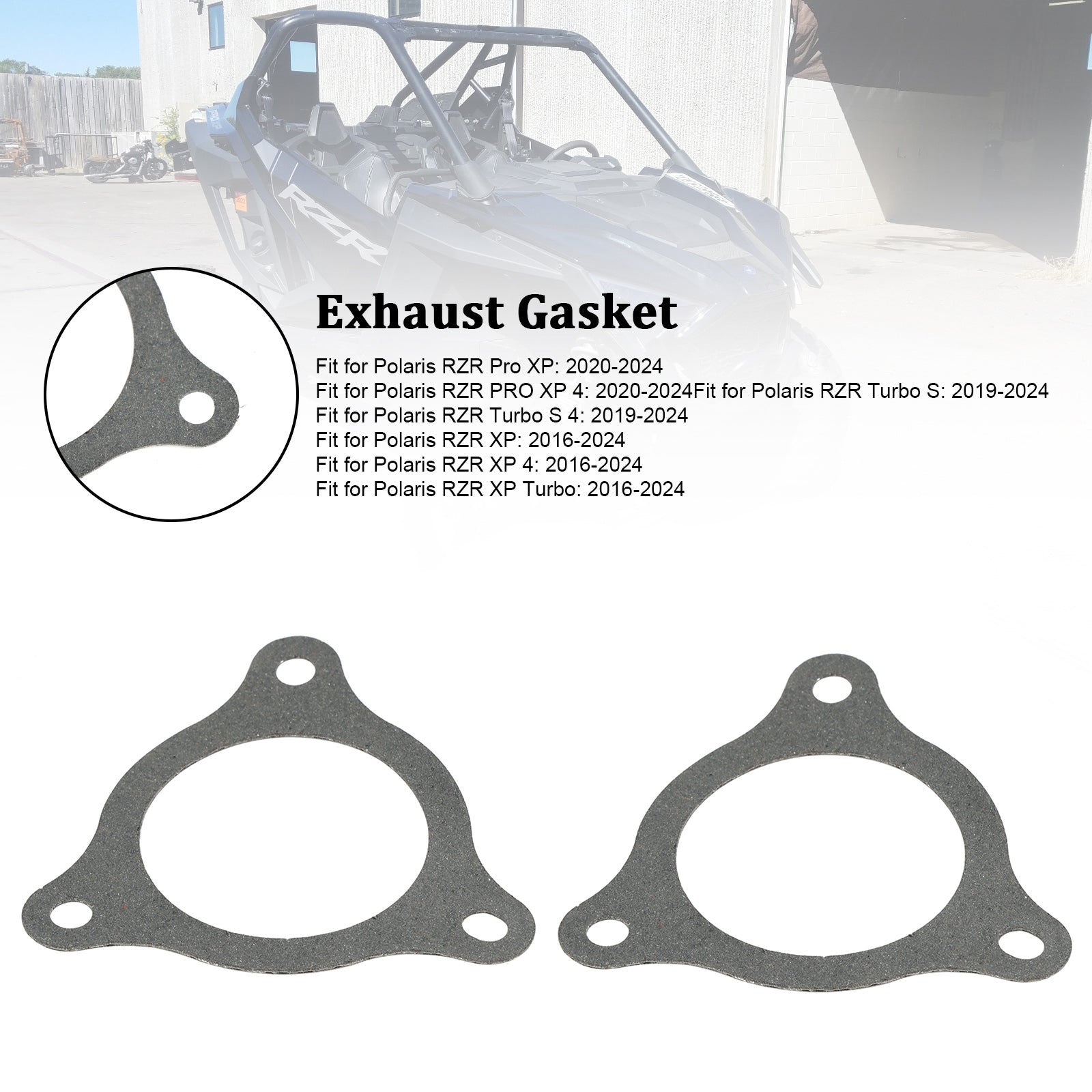 2PC 2016-2023 Polaris RZR Turbo XP PRO Upgraded Exhaust Gasket 5814340 5814963