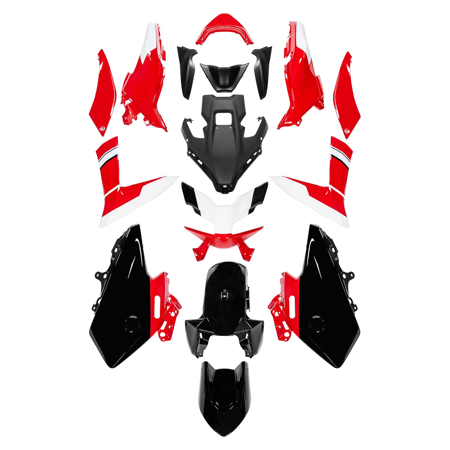 Amotopart 2023-2024 Yamaha T-MAX 560 Black Red Fairing Kit