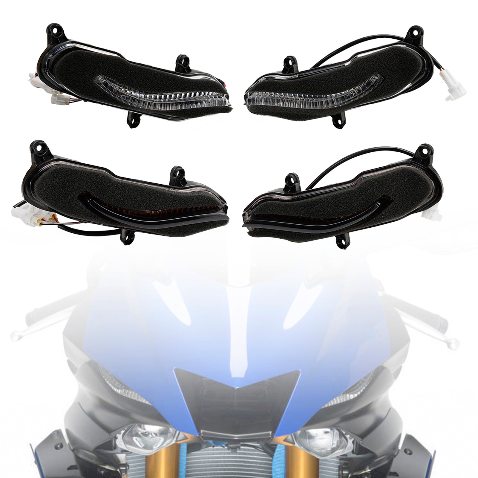 Plante du phare avant Protecteur LED pour Yamaha YZF-R6 YZF R6 2017 Smoke