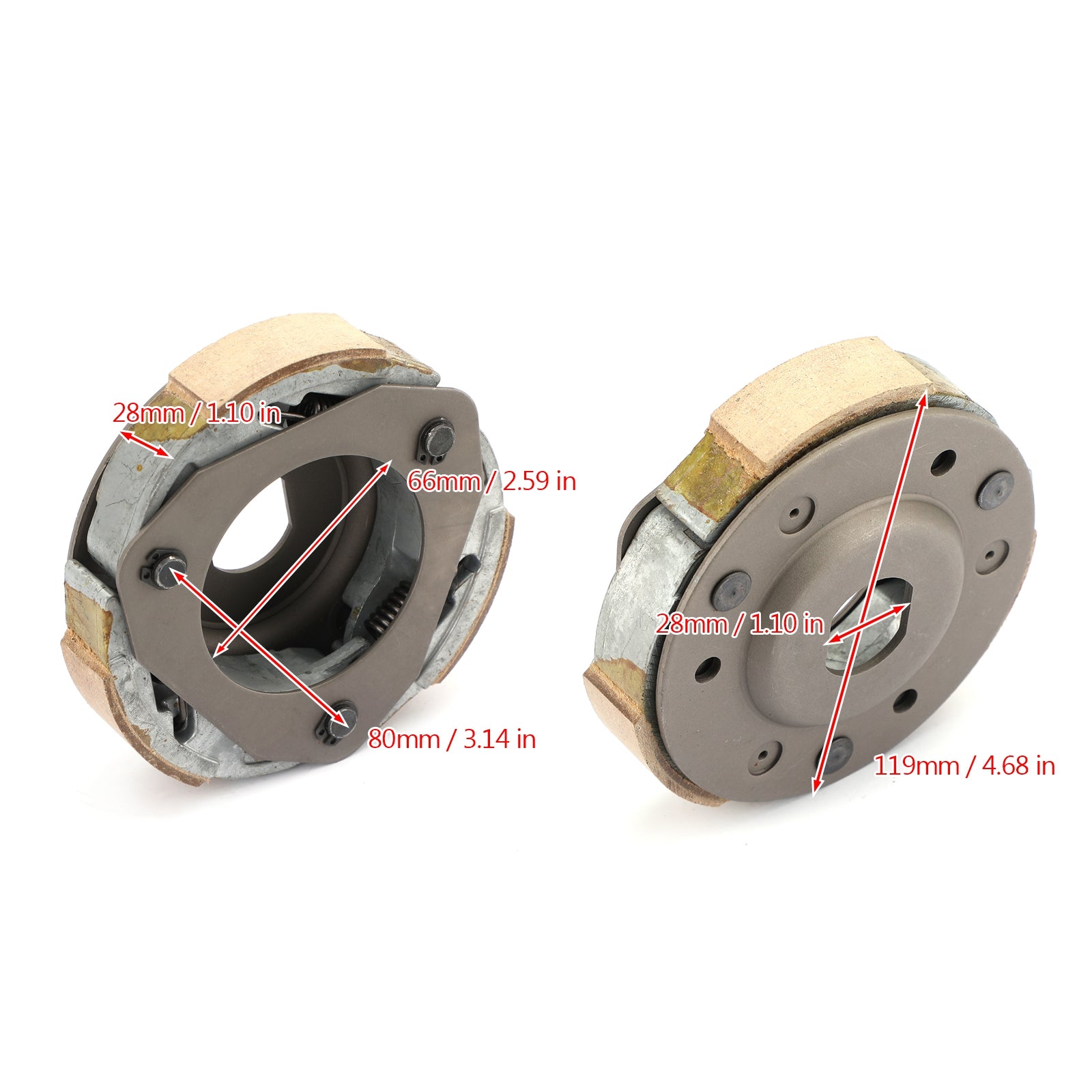 09-18 Honda PCX 125 PCX125 PCX150 Complete Clutch Shoes Weight Set & Spring