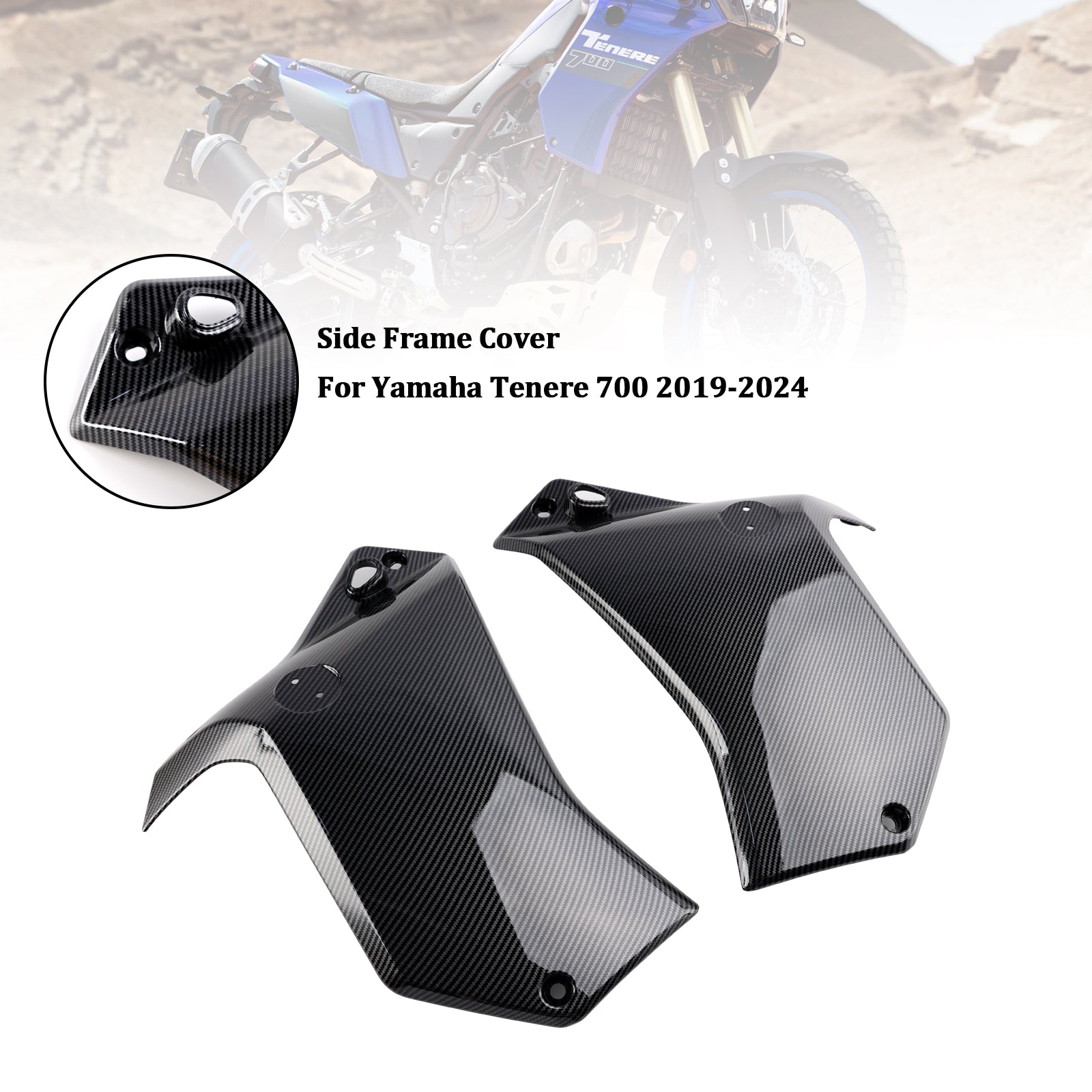 2019-2024 Yamaha Tenere 700 boczna ramka panelu Protektora Okładka okładka
