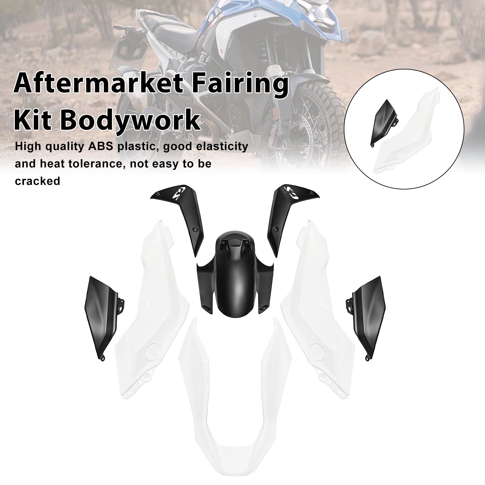 Amotopart 2024-2025 BMW R1300GS
White Black Fairing Kit