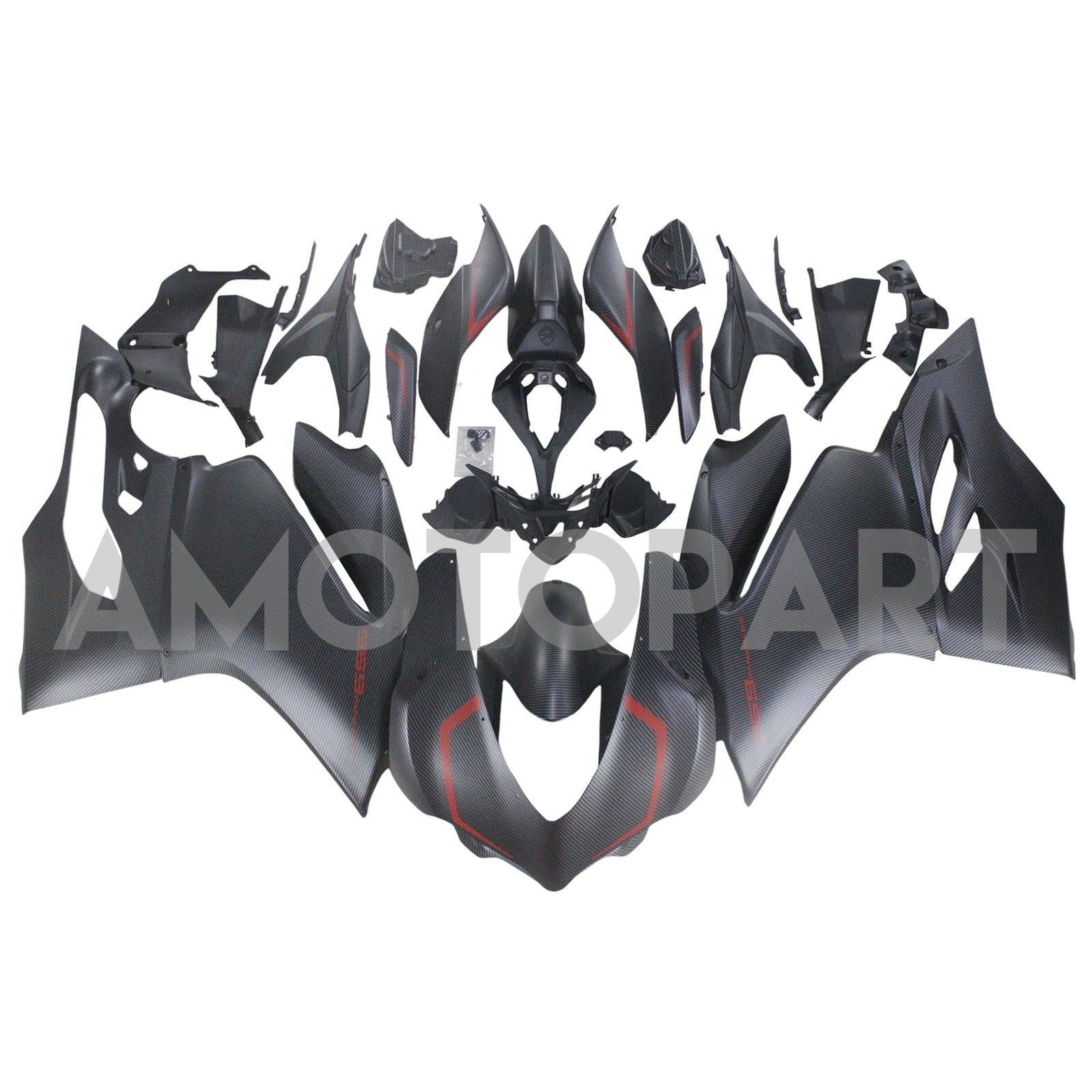Amotopart 2015-2020 Ducati 959 Carbon Fiber Parttern Red Fairing Kit