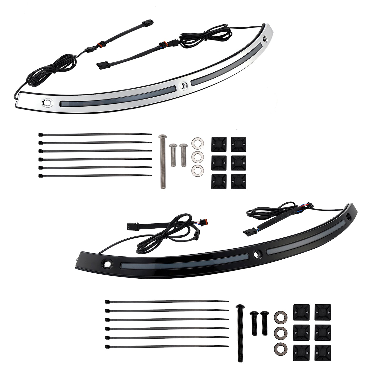 2014+ Touring Electra Glide LED Running Turn Signal Light Windshield Trim