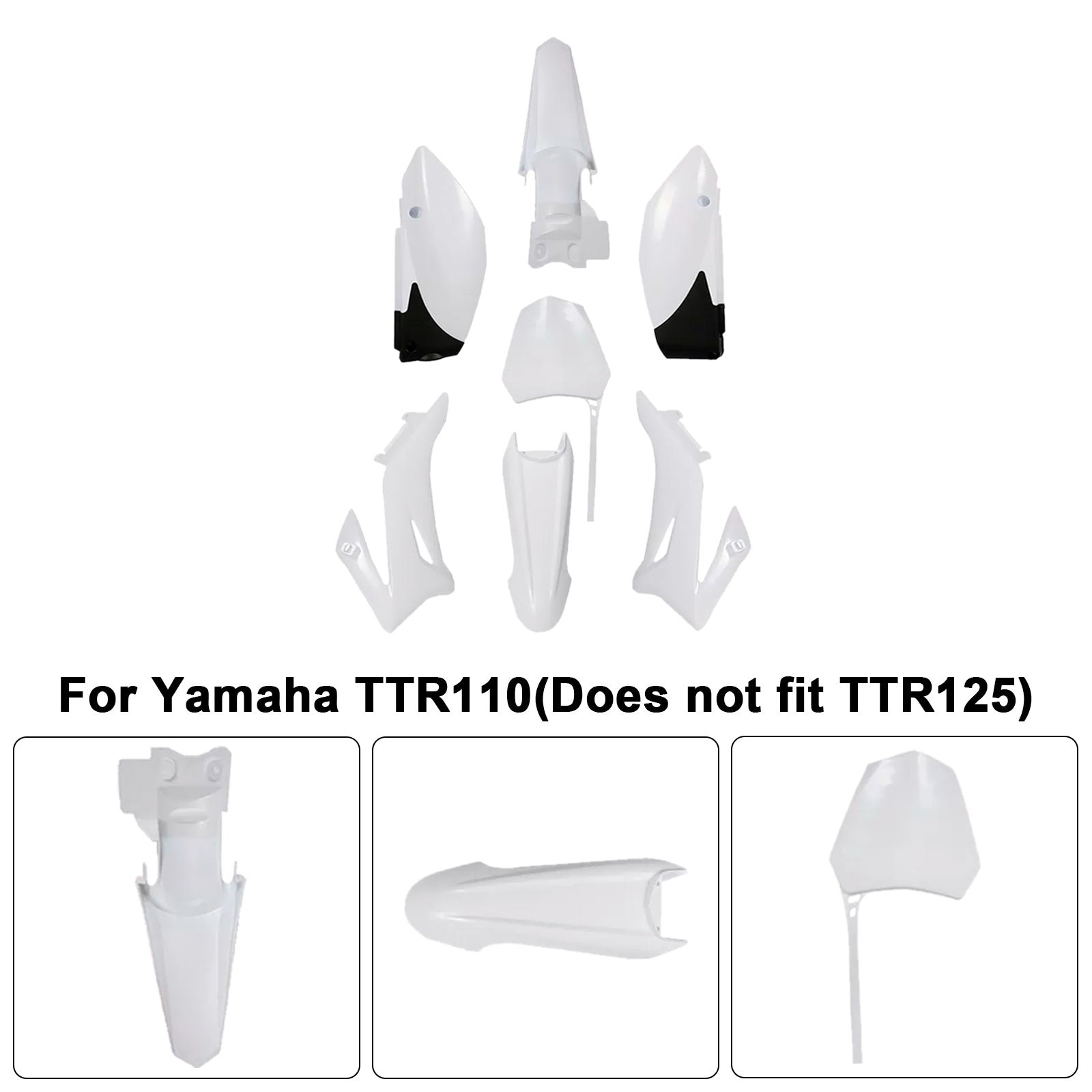 Yamaha TTR110 Dirt Bike Body Plastic Kit Fender Faming