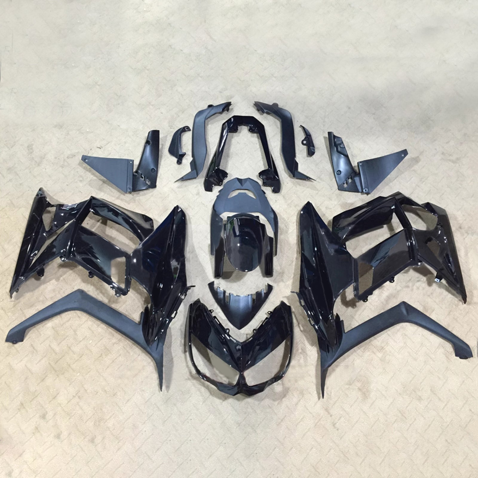 Amotopart 2010-2015 Kawasaki Z1000SX Black Fairing Kit