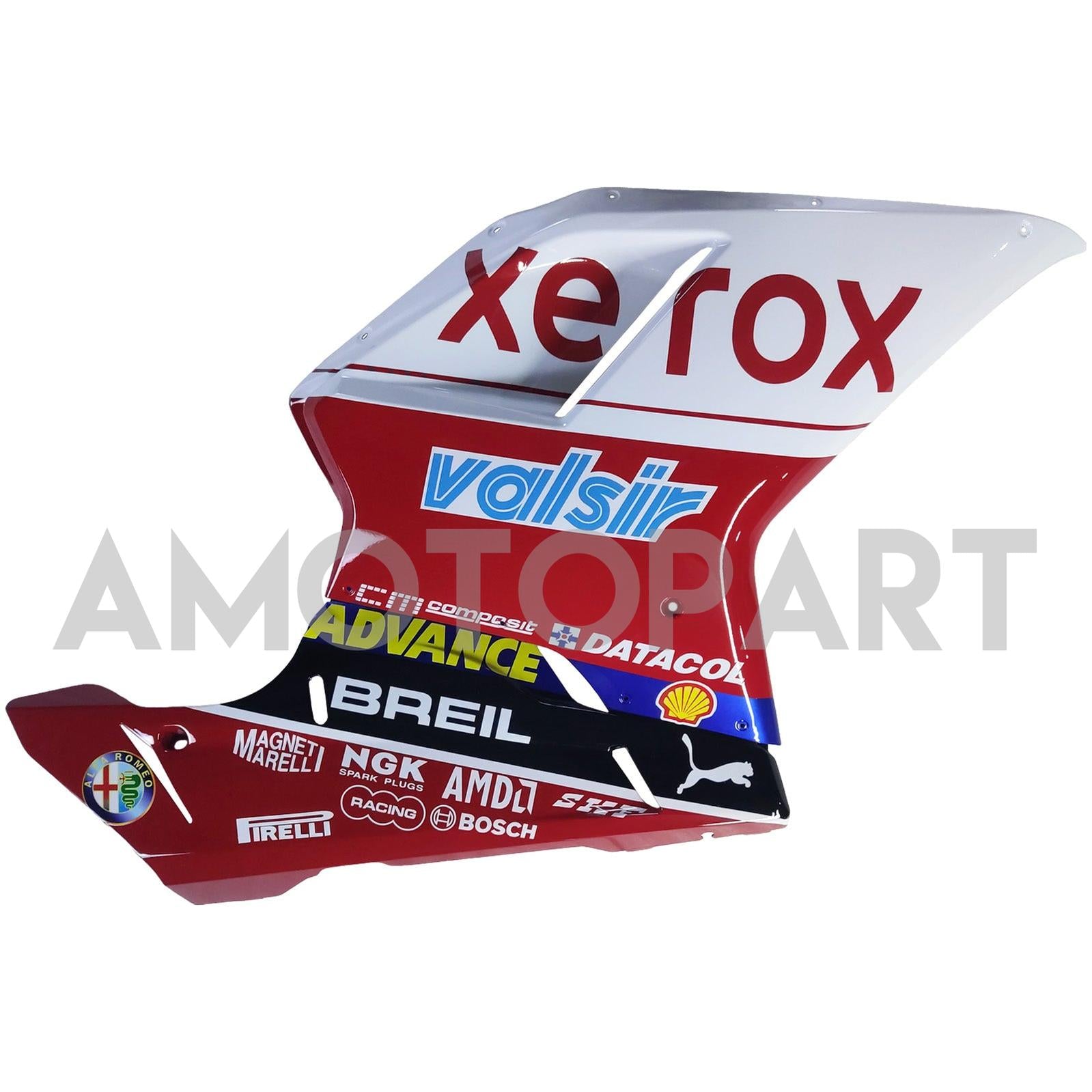 Amotopart All Years Ducati 1098/1198/848 Red White Fairing Kit