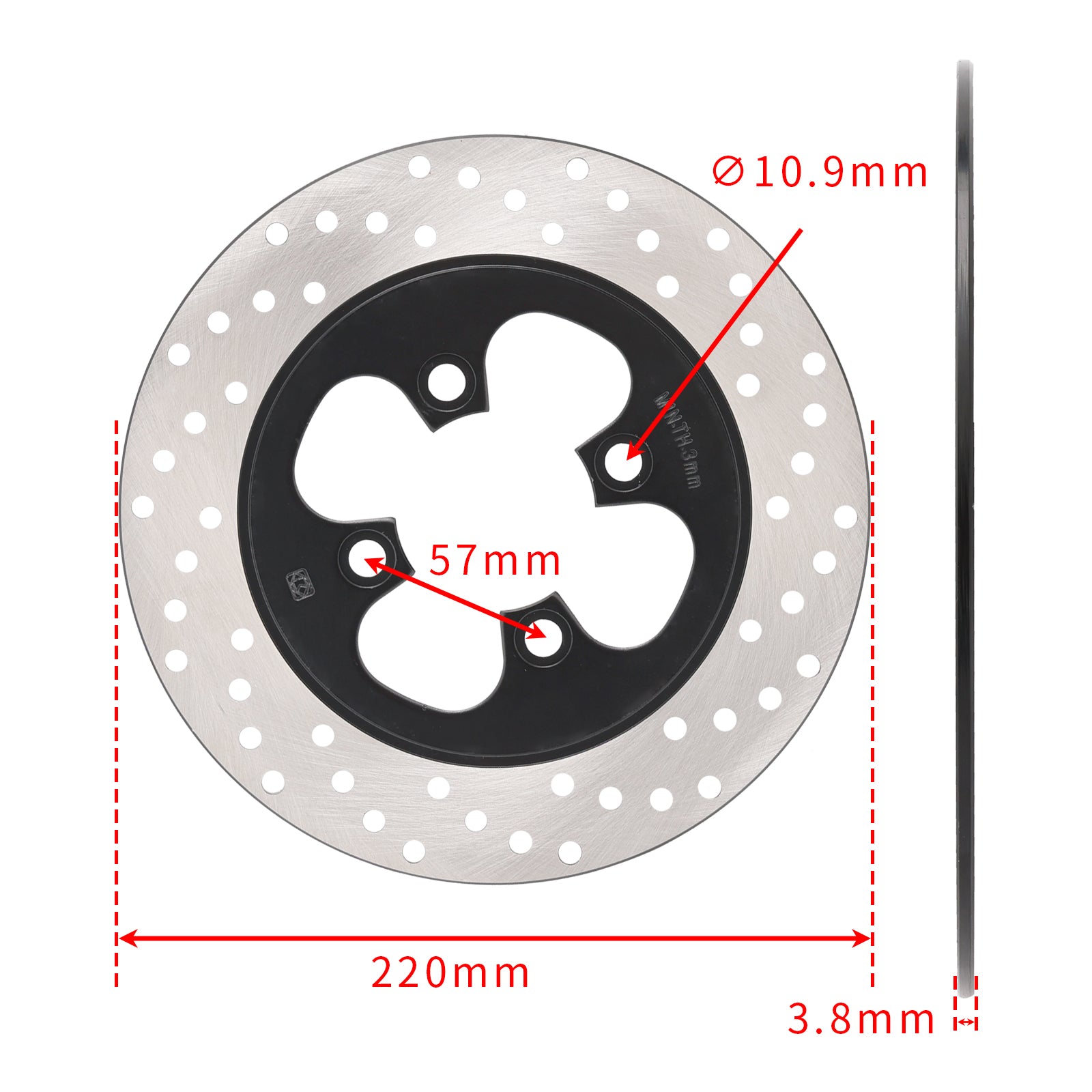 Gilera Smx 200 Motard Brava Aquila 200 Rear Solid Brake Disc Rotor 220mm