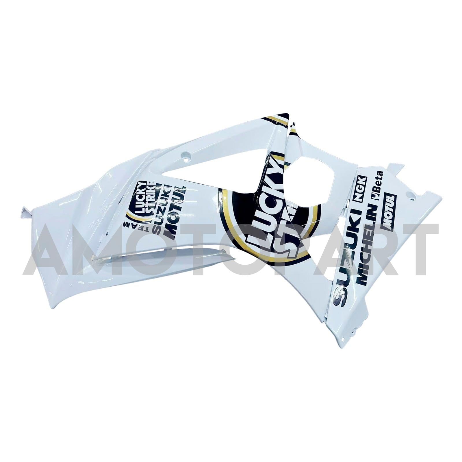 Amotopart 2007-2008 Suzuki GSXR1000 White Black Fearing Kit