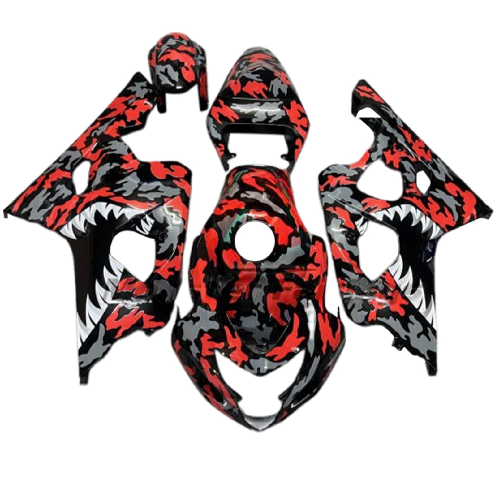 Amotopart 2004-2005 Suzuki GSXR 600/750 Grey Orange Fairing Kit