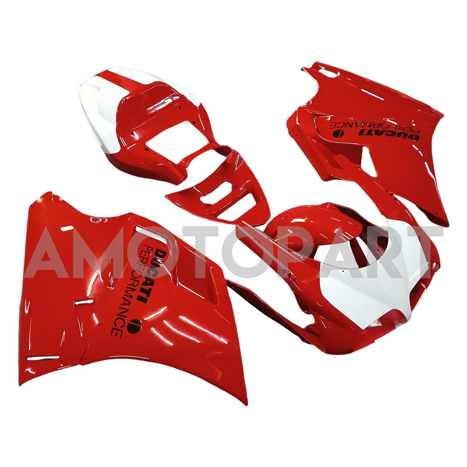 Amotopart 1996-2002 Ducati 748/916/996/998 Glossy Red White Fairing Kit