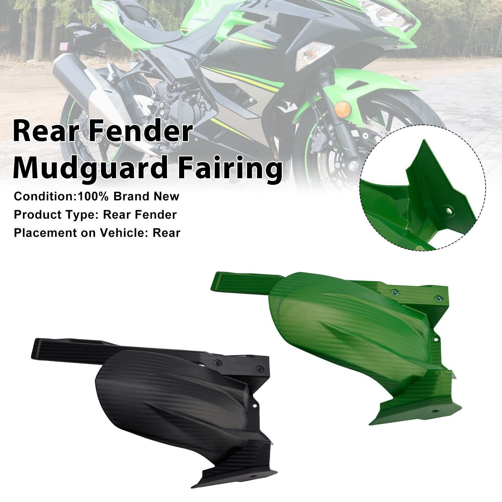 2018+ Kawasaki Ninja 400 Z400 Ninja 500 Z500 Heckfenderverkleidung