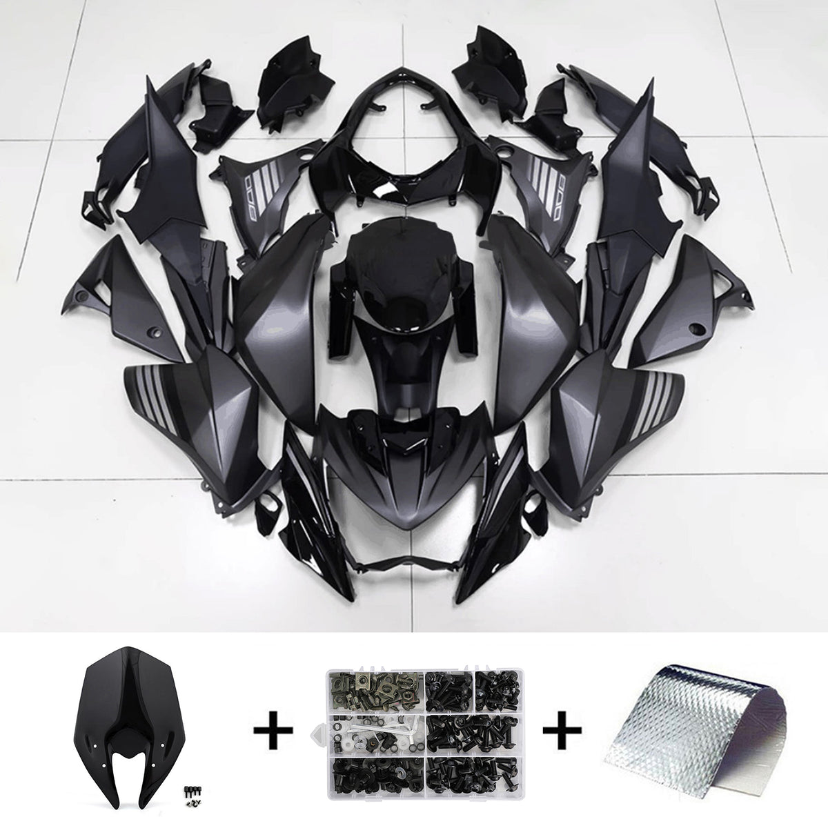 Amotopart 2013-2018 Kawasaki Z800 Matte Black Style1 Fairing Kit