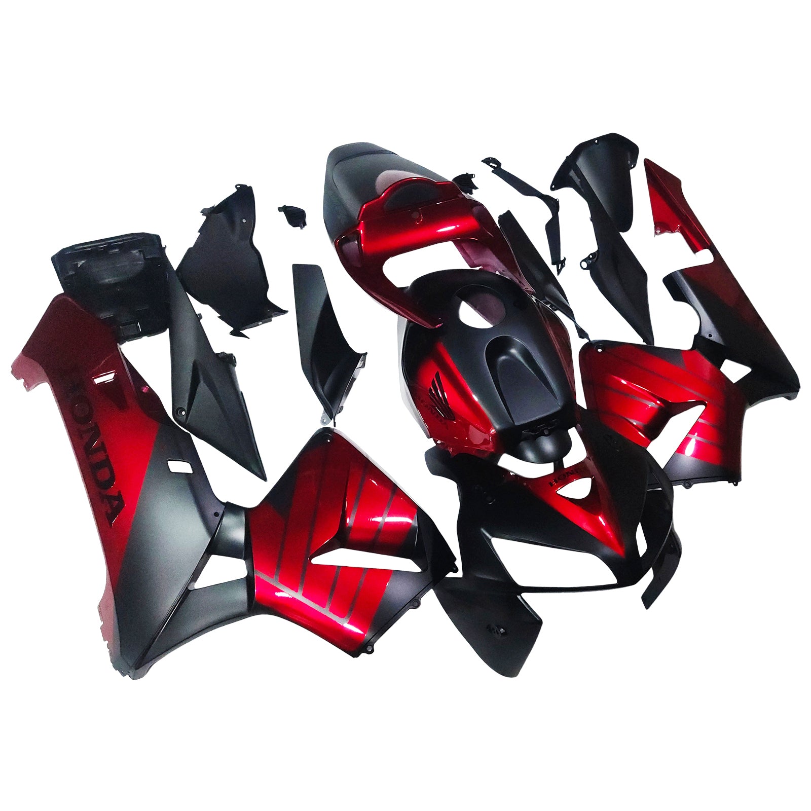Amotopart 2005-2006 Honda CBR600RR Black Red Fairing Kit