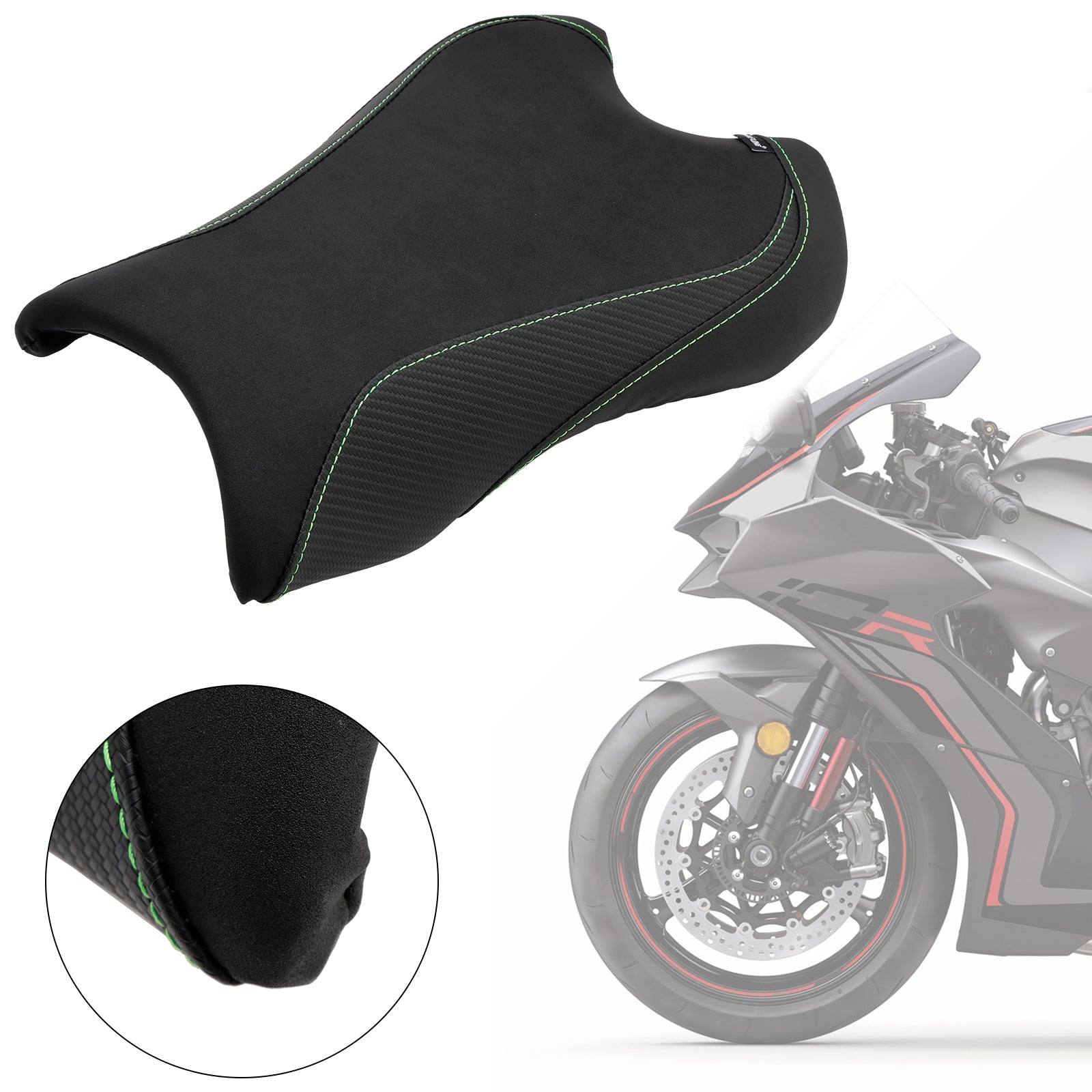 2021-2023 Kawasaki Zx-10R/Rr Front Driver Raider Seat Pillion Saddle Green