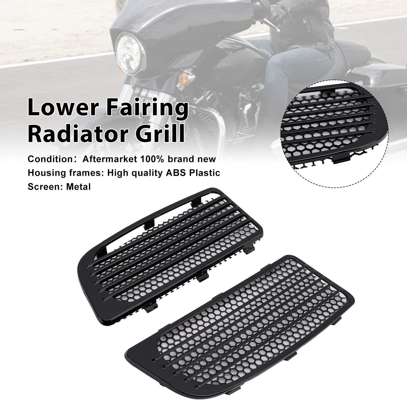 Road Glide King FLHR Special FLTRXS Lower Fairing Radiator Grill