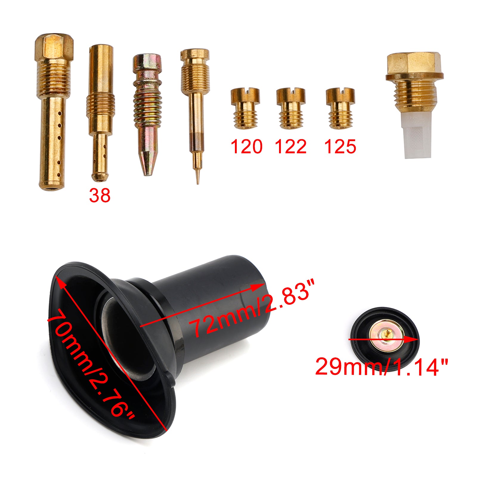 1989-1998 Honda PC800 Pacific Coast Carburetor Rebuild Repair Kit fit