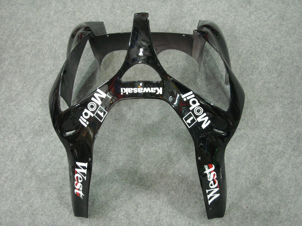 Amotopart Kawasaki 2000-2002 ZX6R 636 & 2005-2008 ZZR600 Black Fairing Kit