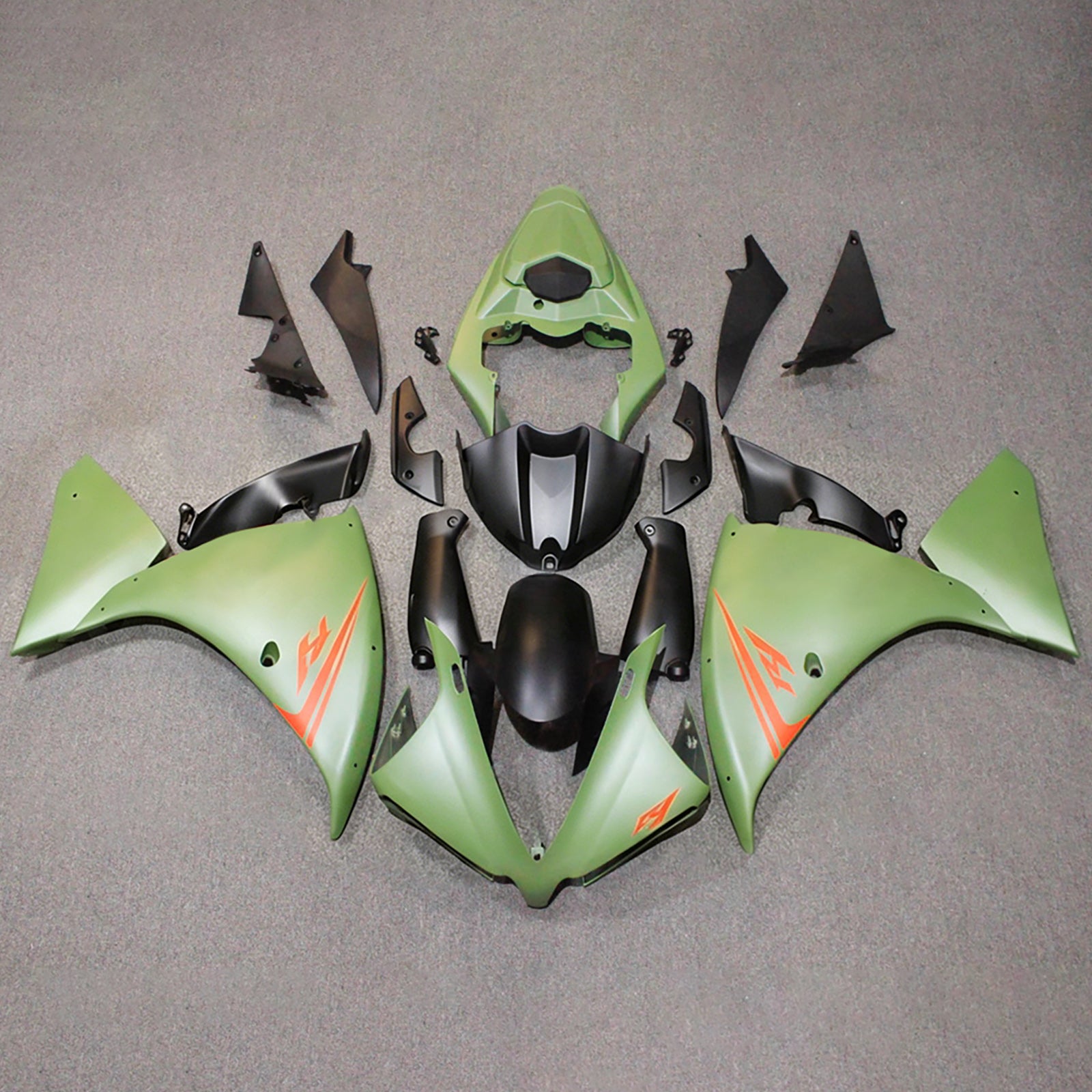 Amotopart 2009-2011 Yamaha YZF-R1 Green Fairing Kit