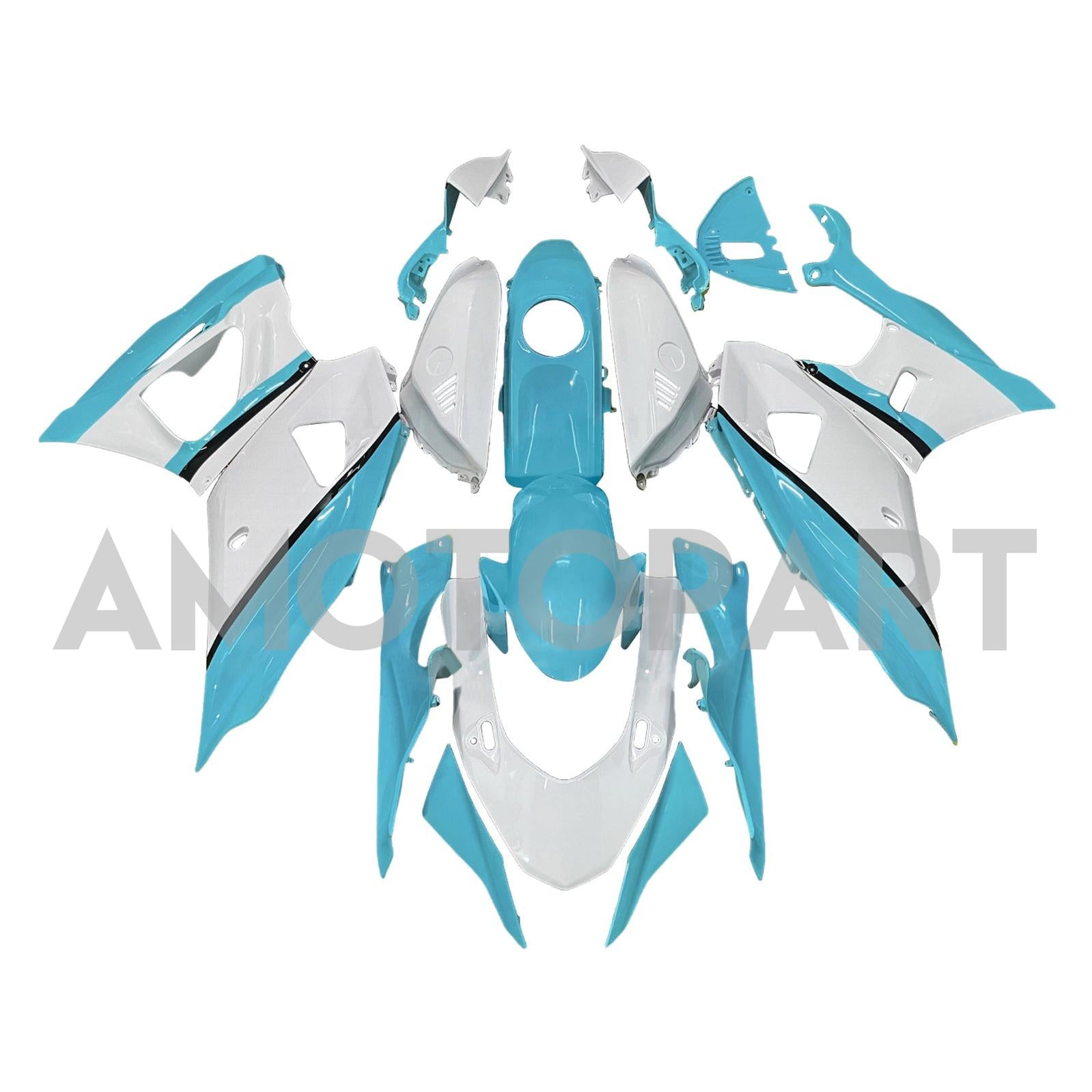 Amotopart 2021-2025 Yamaha YZF-R7 Light Blue White Fairing Kit