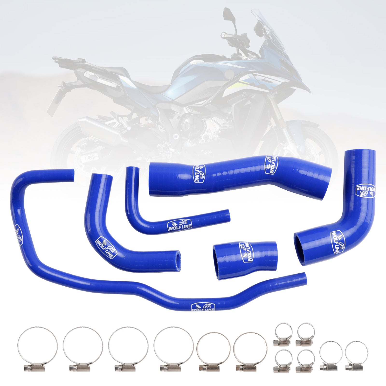 2021-2024 BMW S1000XR Silikone Radiator Kølevæskeslange Kit
