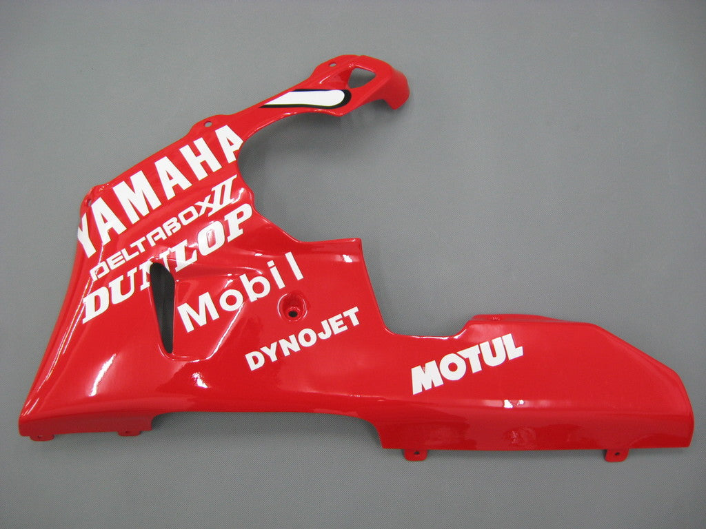 Amotopart 1998-1999 Yamaha YZF 1000 R1 Red&White Logos Fairing Kit