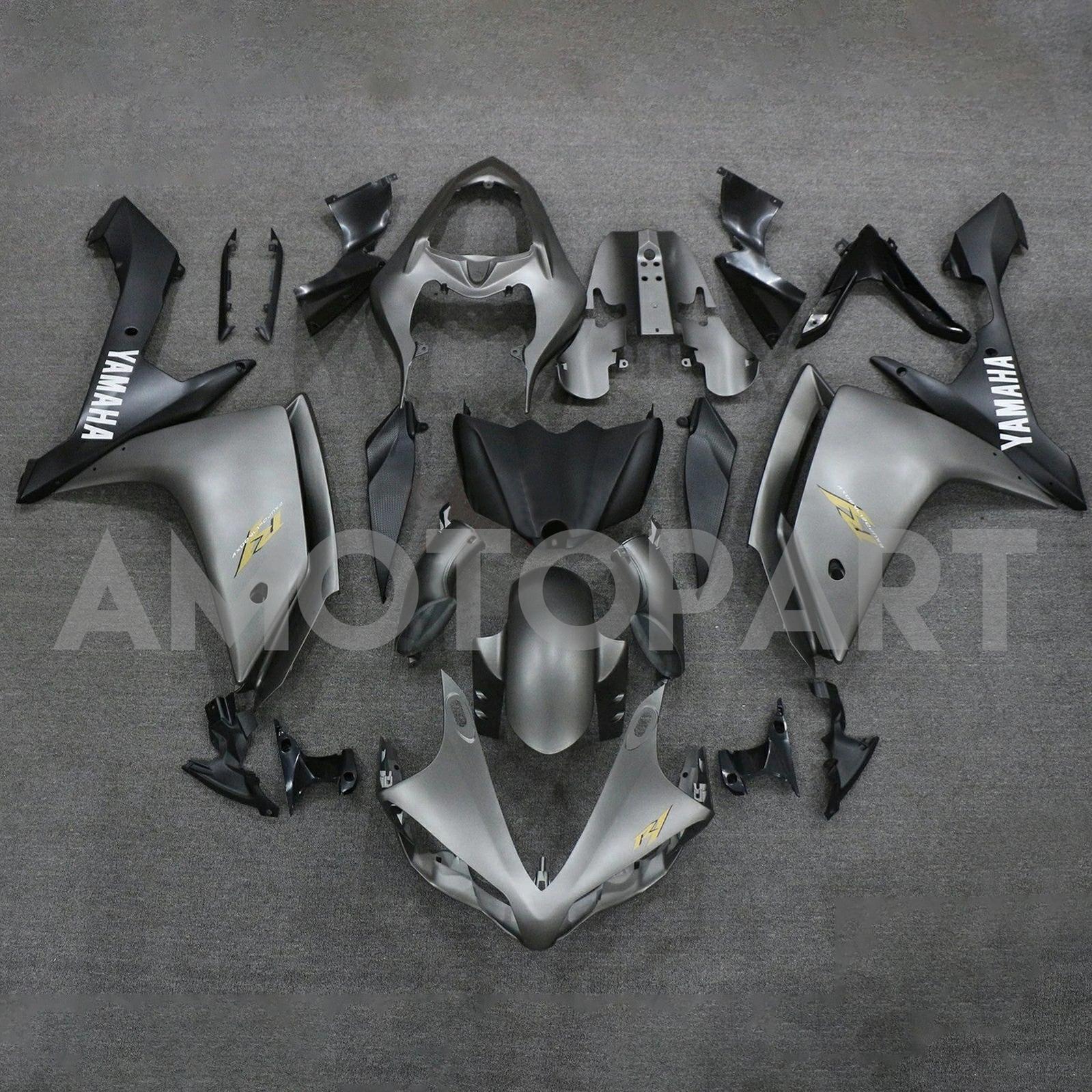 Amotopart 2007-2008 Yamaha YZF 1000 R1 Gloss&Matte Grey Fairing Kit
